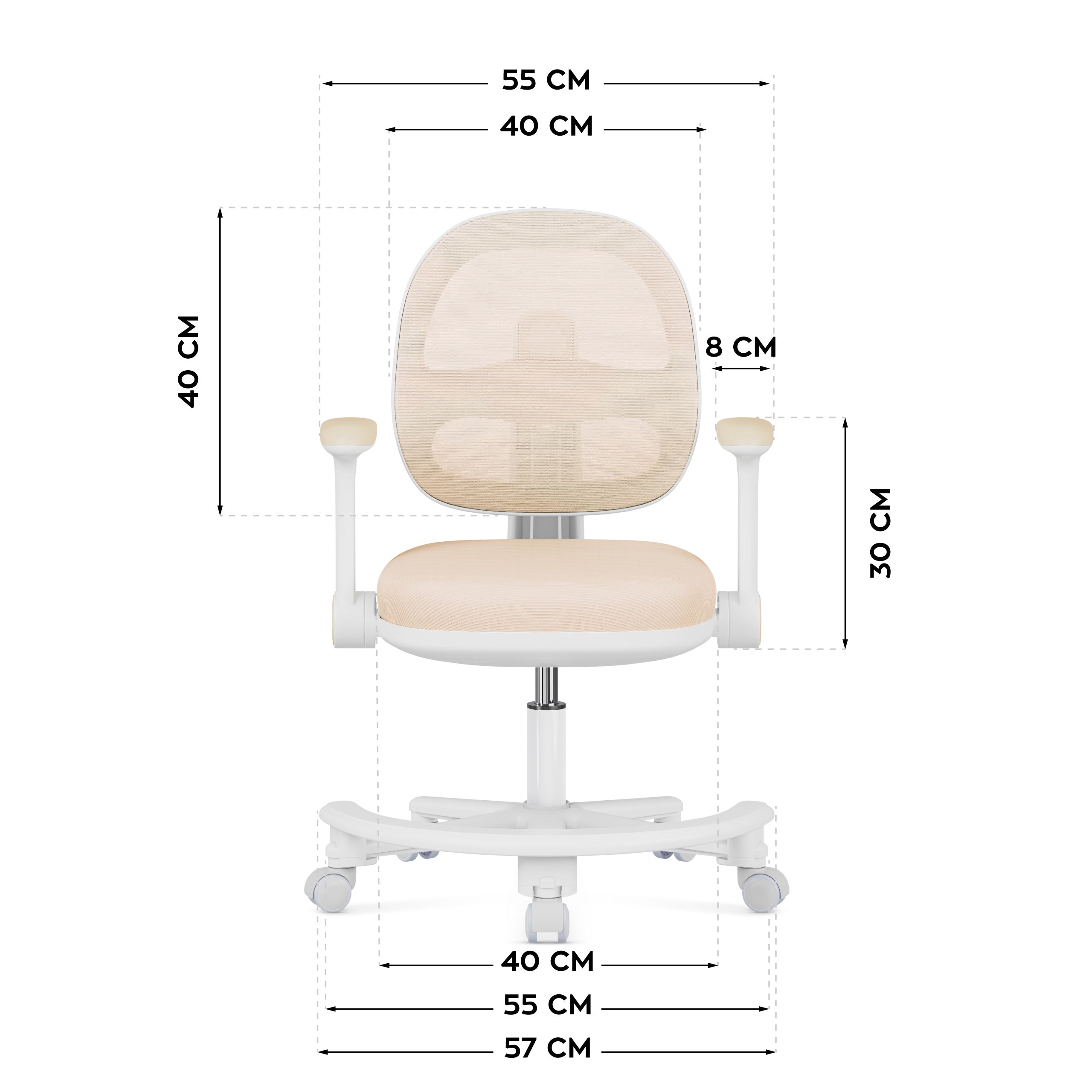 Ergonomischer Schreibtischstuhl für Kinder Mark Adler Junior 3.6 Beige