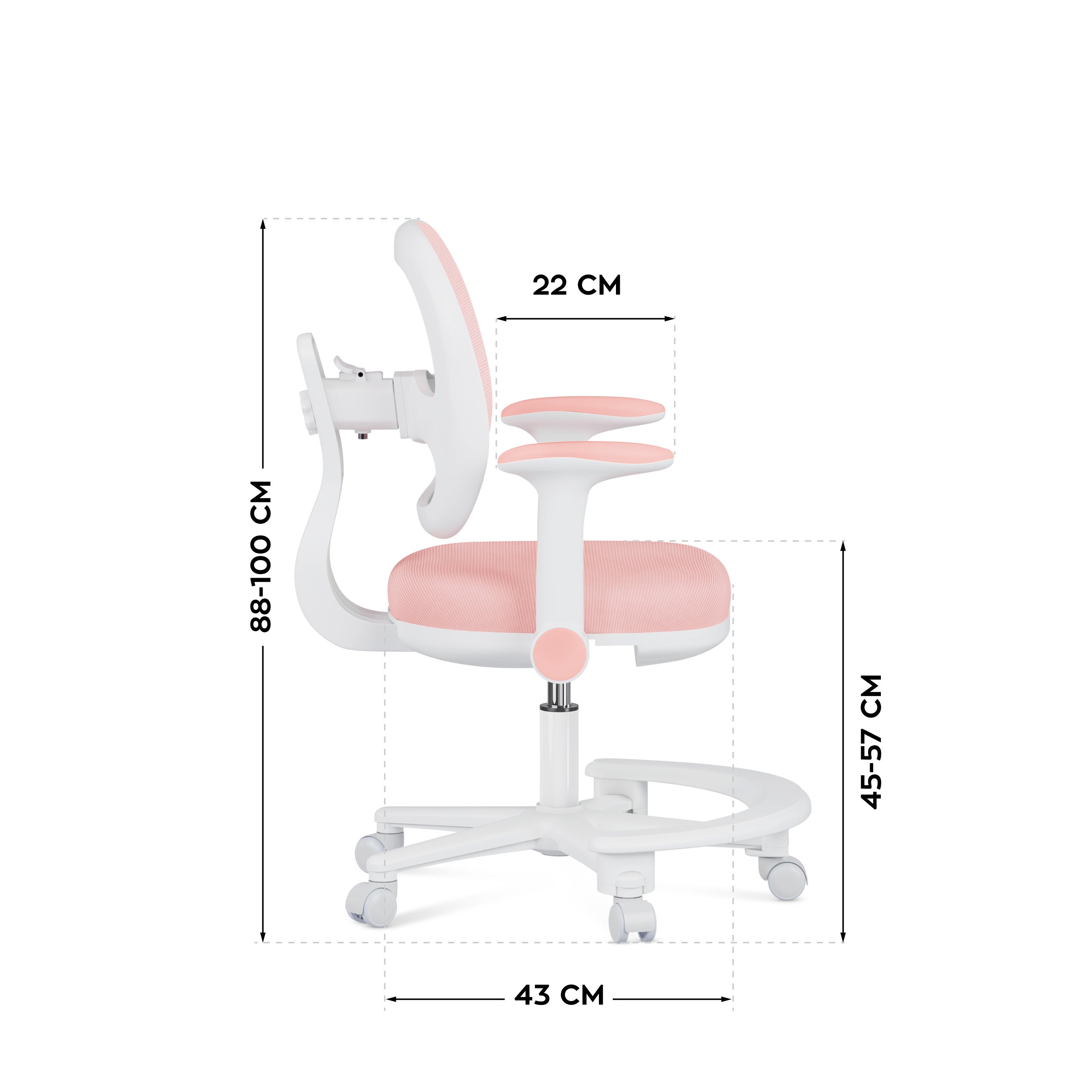 Ergonomischer Schreibtischstuhl für Kinder Mark Adler Junior 3.6 Pink