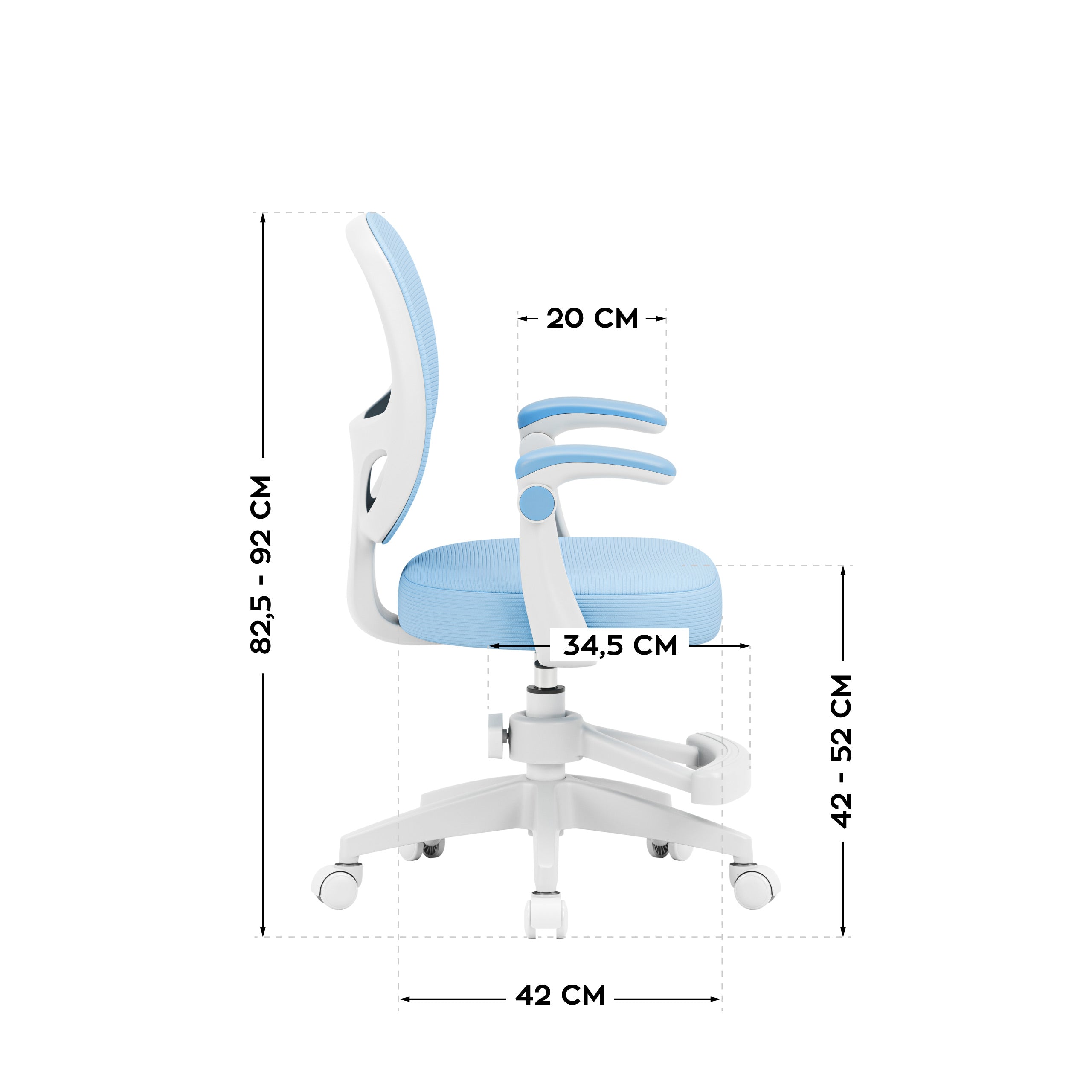 Drehbarer Bürostuhl für Kinder Mark Adler Junior 3.1 Blau