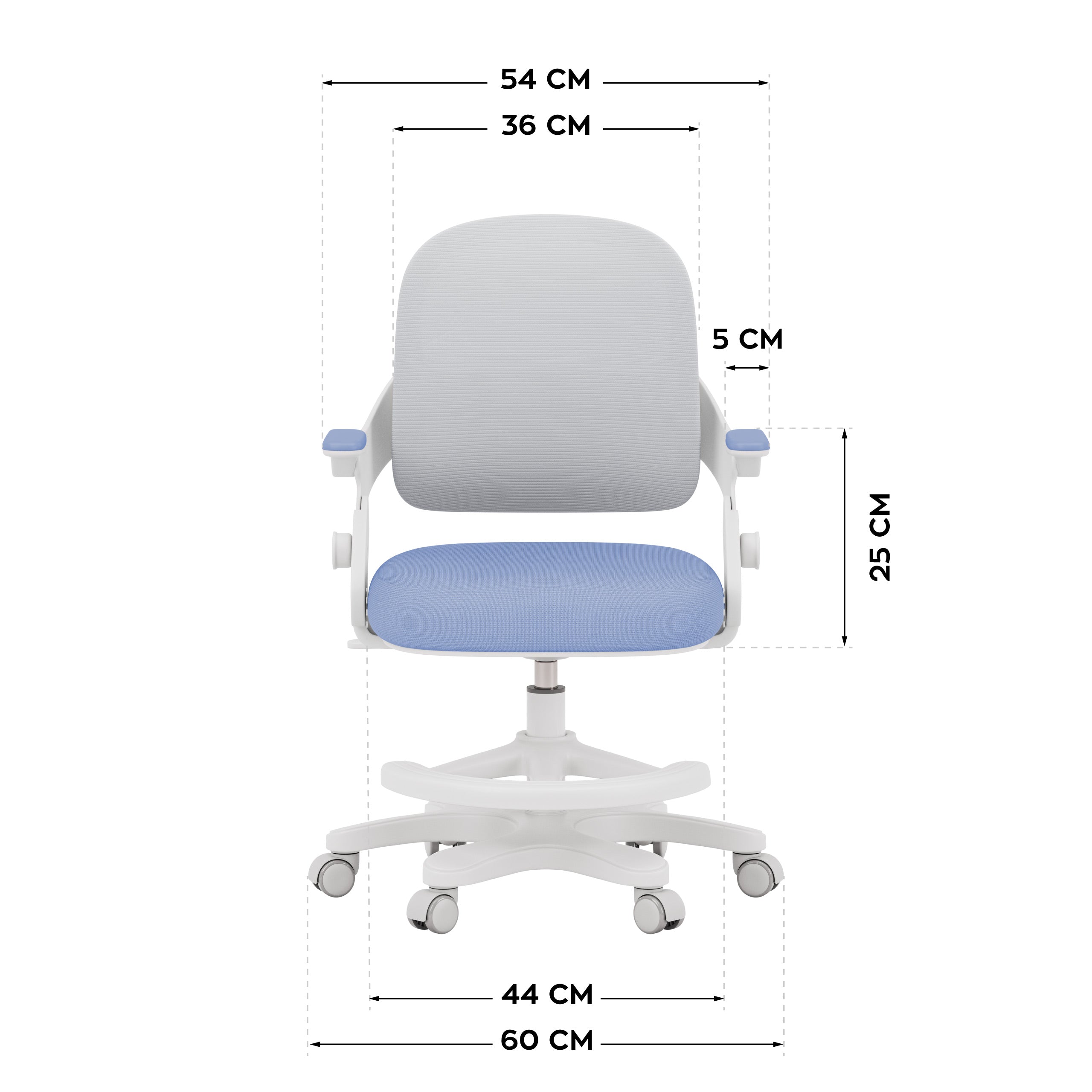 Kinderschreibtischstuhl Mark Adler Junior 4.3 Blau-Grau