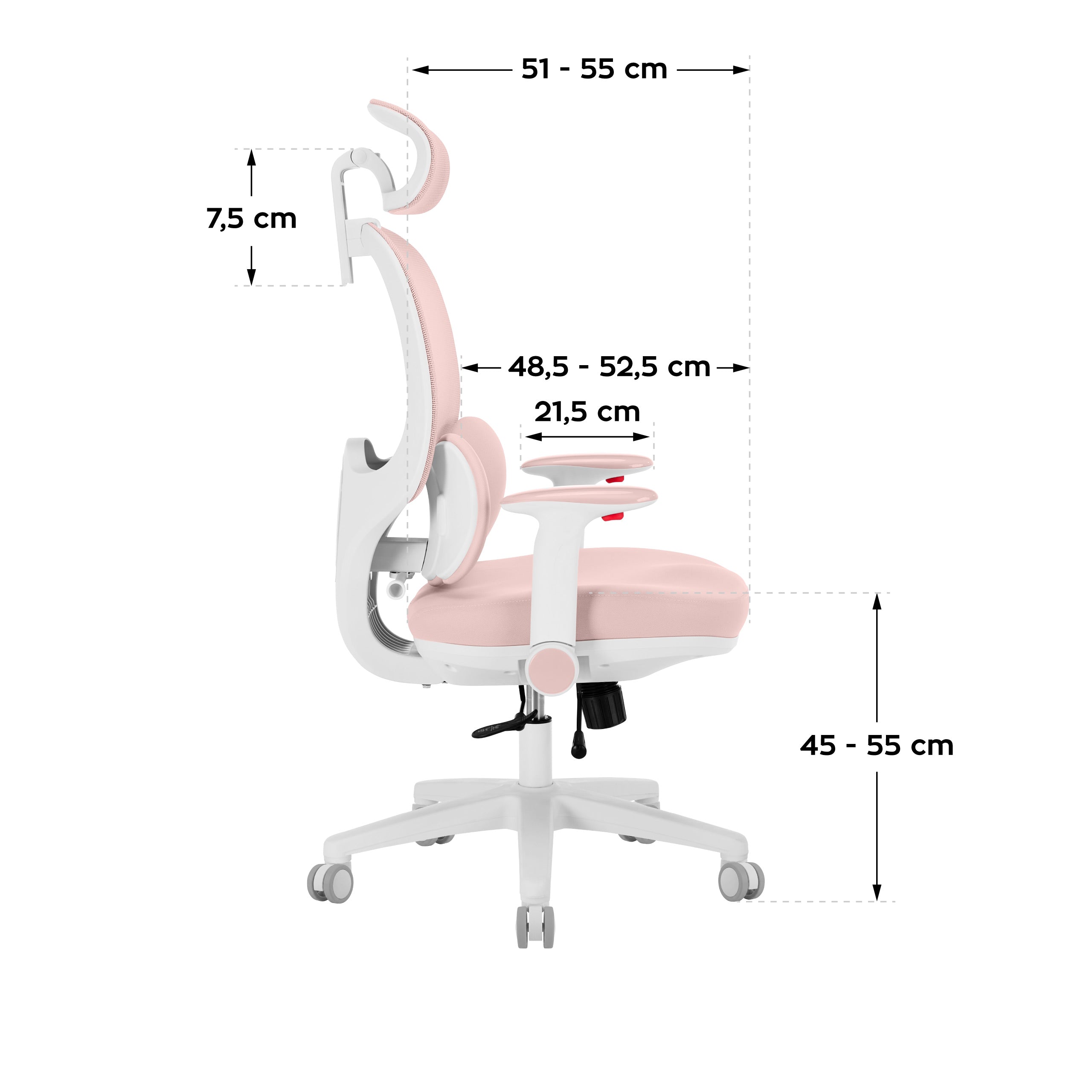 Ergonomischer Kinderstuhl Mark Adler Junior 6.3 Pink