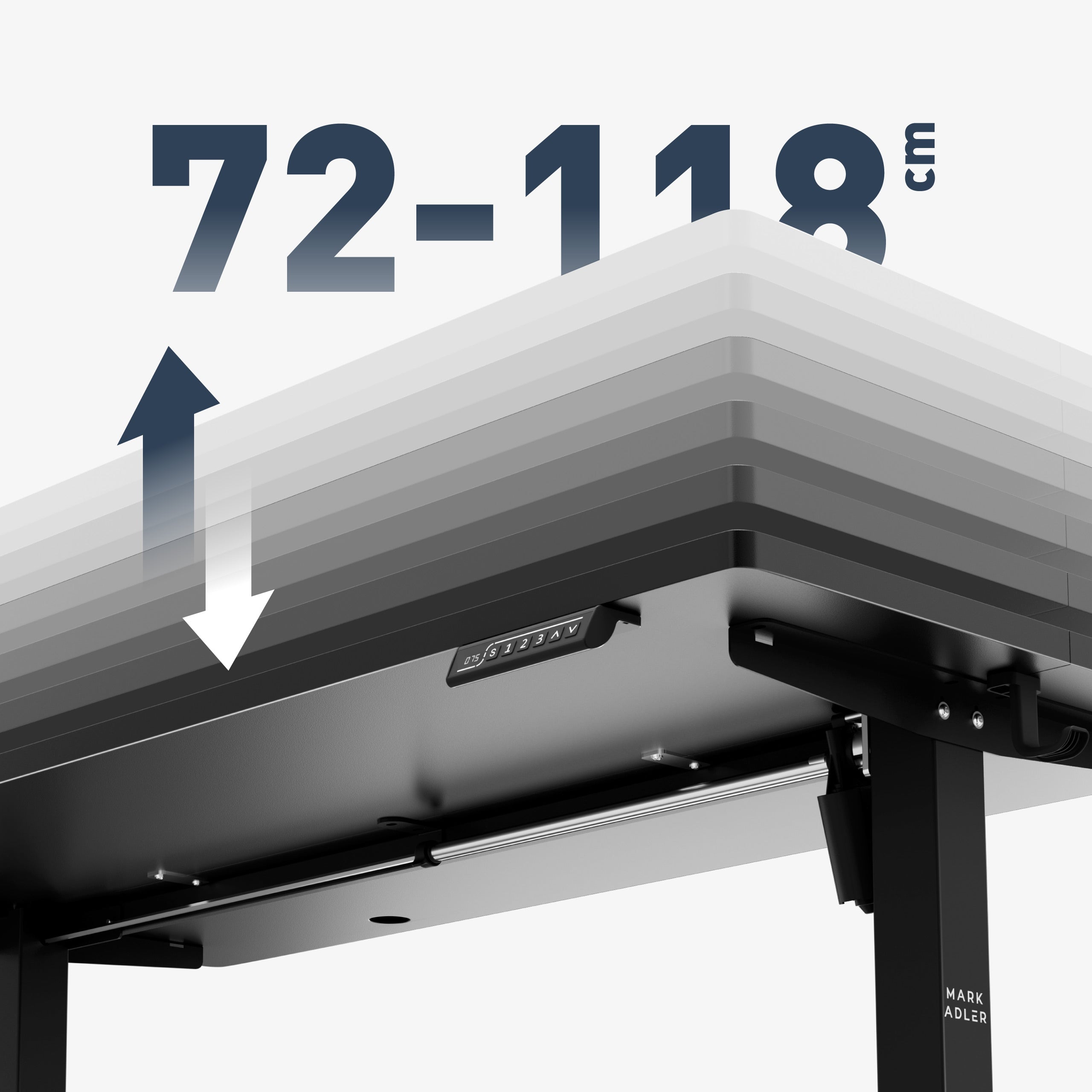 Elektrischer Schreibtisch Mark Adler Leader 7.3 Black 140 cm