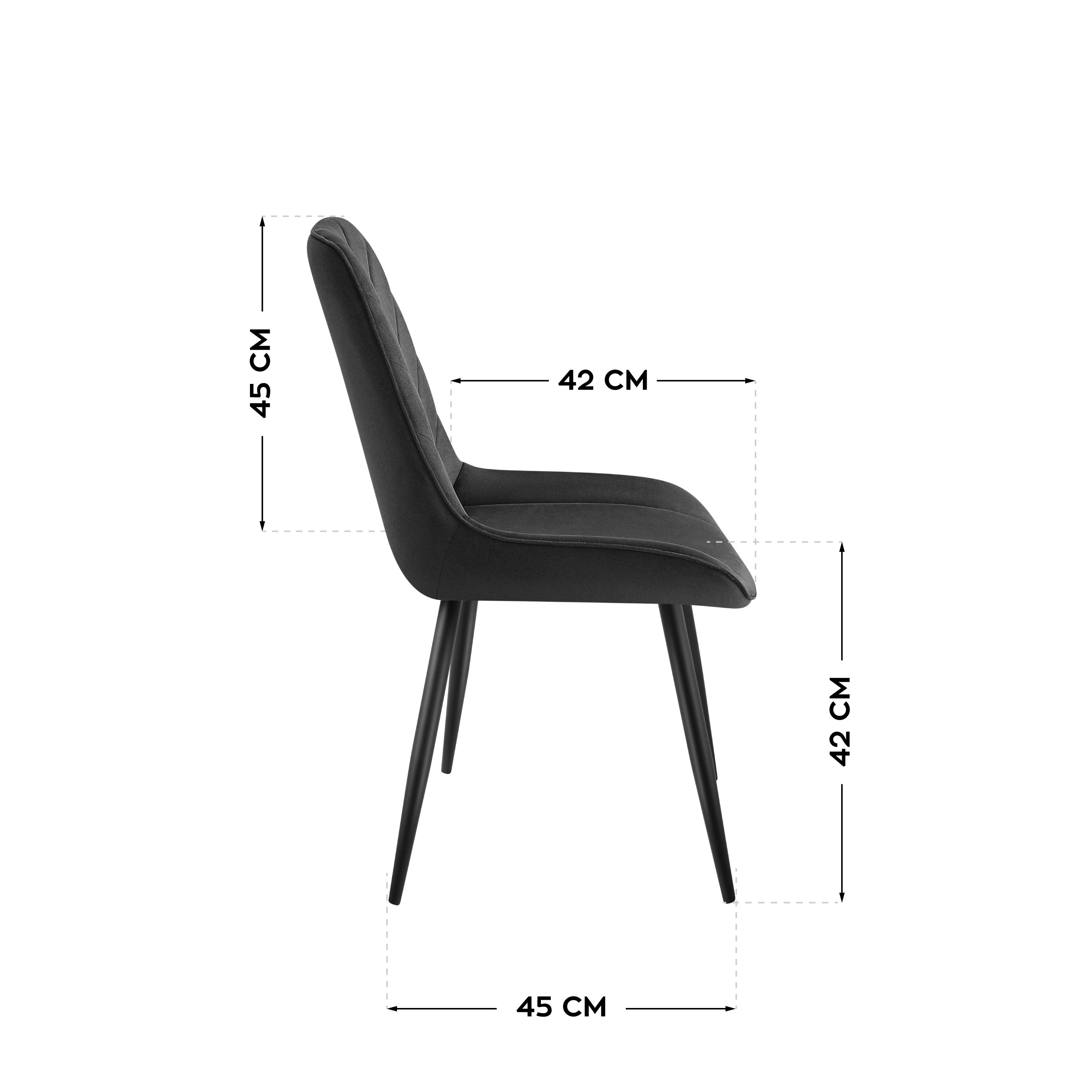 Samtstuhl Mark Adler Prince 3.0 schwarz