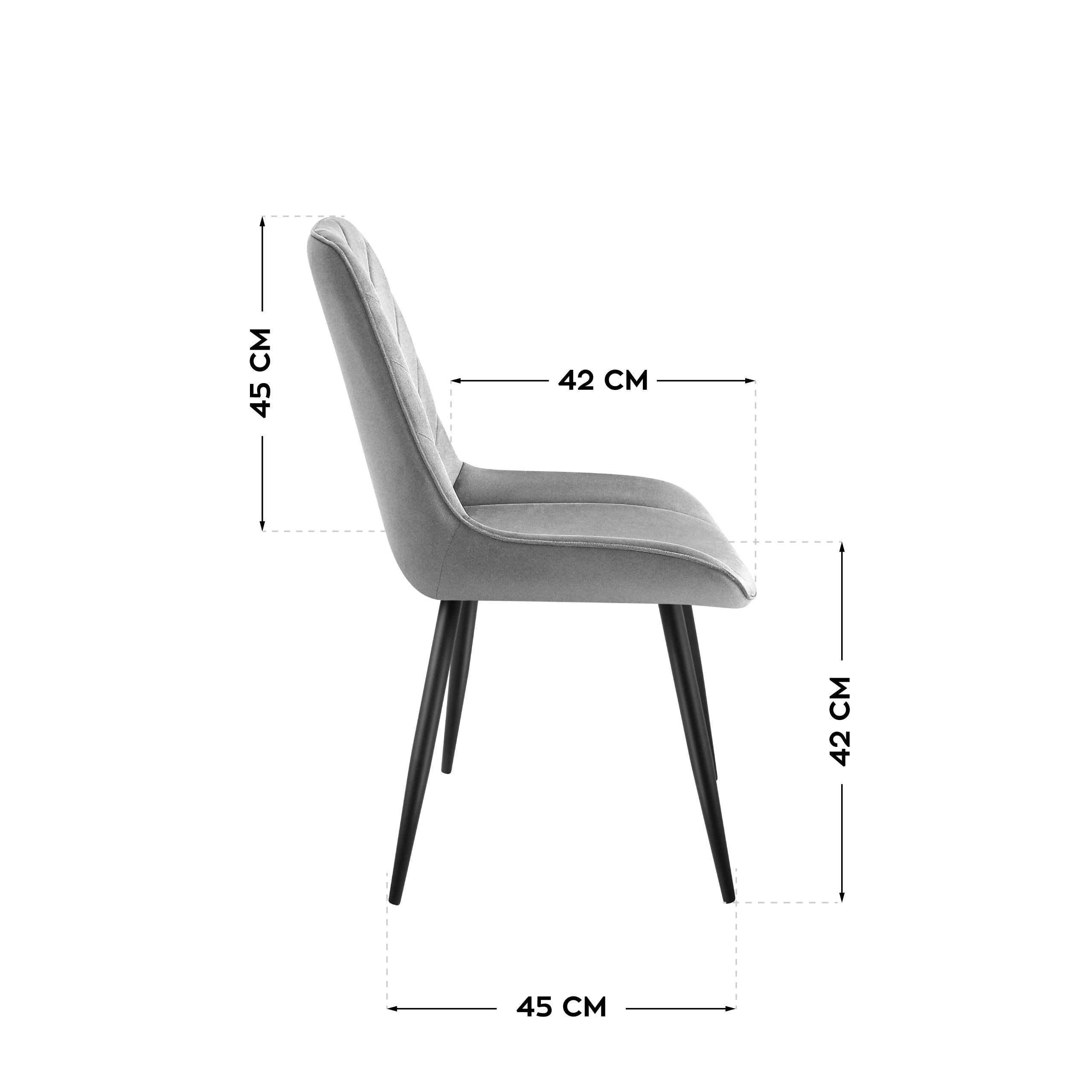 Mark Adler Prince 3.0 Veloursstuhl Grau