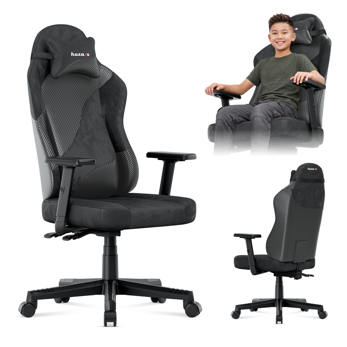 Gaming-Stuhl für Jugendliche Huzaro Ranger 5.7 Carbon Black