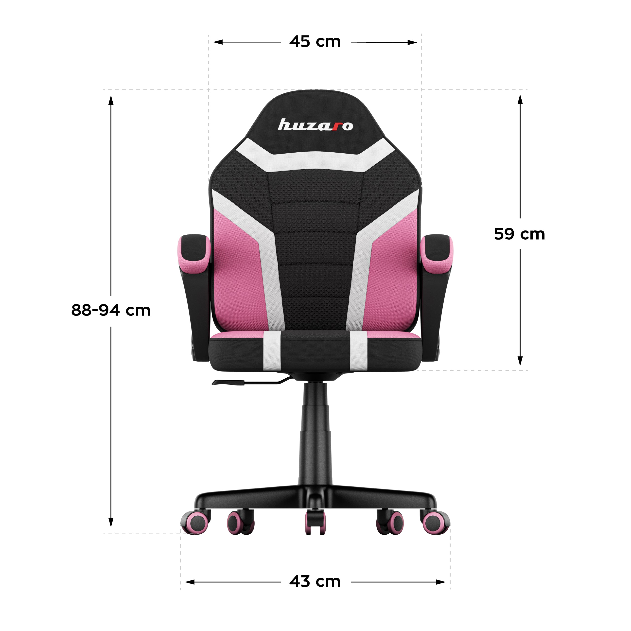 Gaming-Stuhl für Kinder HUZARO RANGER 1.0 Pink Mesh