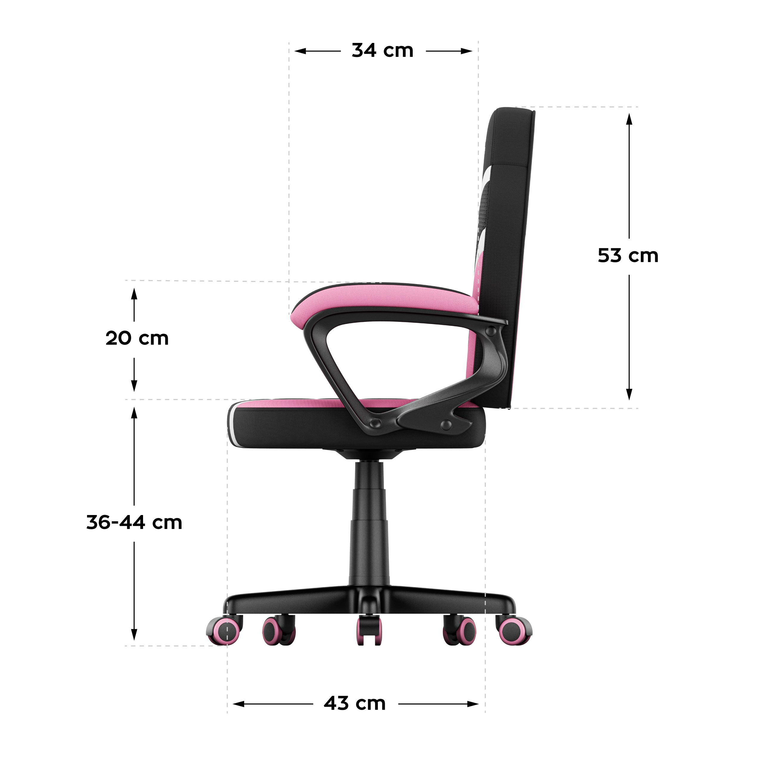 Gaming-Stuhl für Kinder HUZARO RANGER 1.0 Pink Mesh