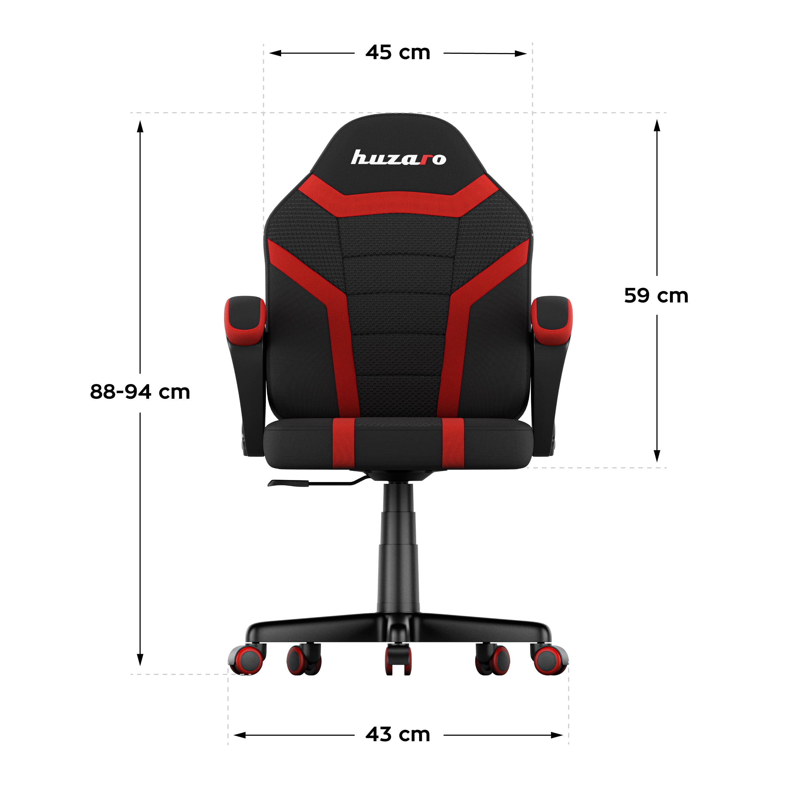 Gaming-Sessel für Kinder HUZARO RANGER 1.0 Red Mesh