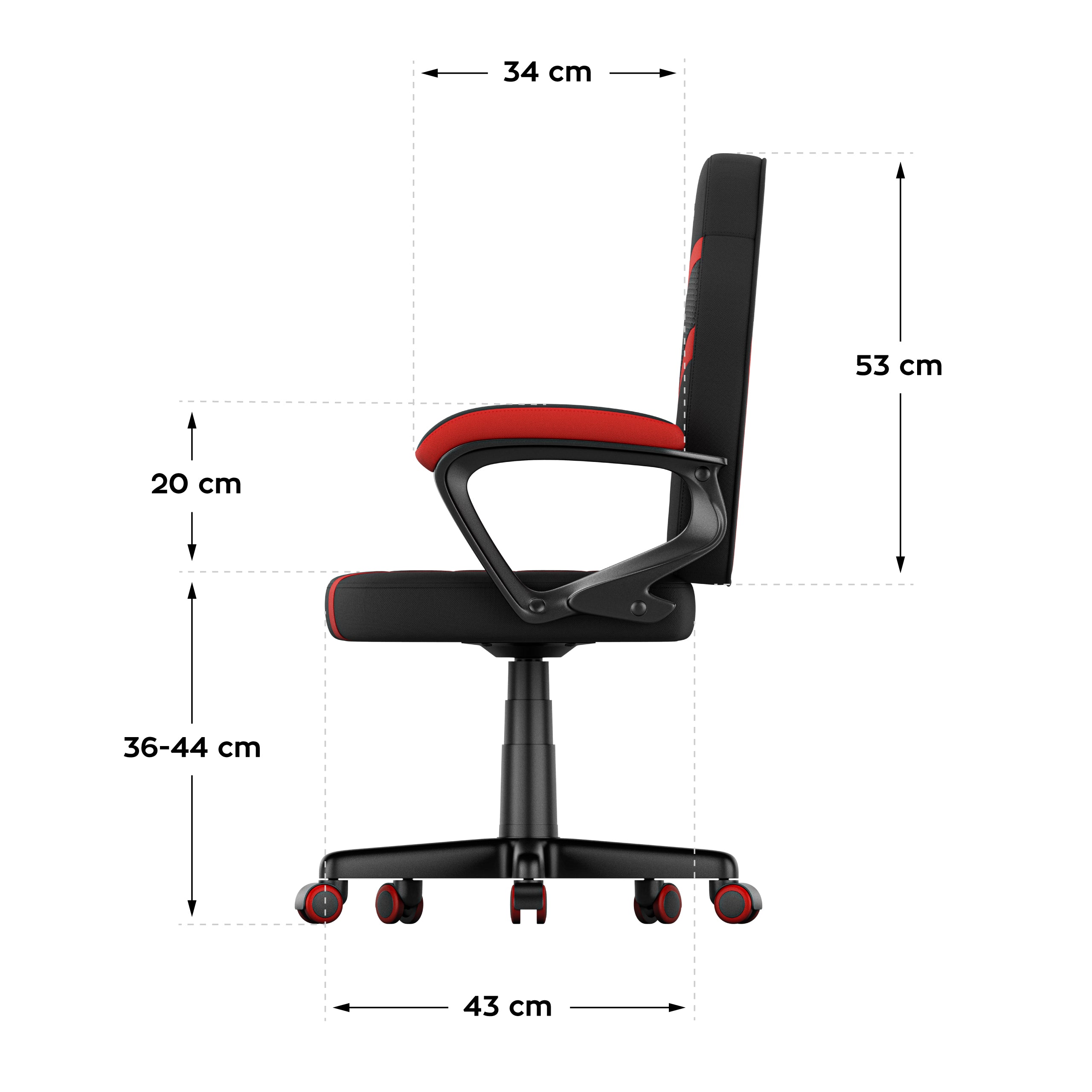 Gaming-Sessel für Kinder HUZARO RANGER 1.0 Red Mesh