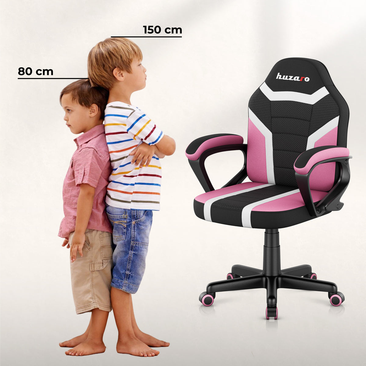 Gaming-Stuhl für Kinder HUZARO RANGER 1.0 Pink Mesh