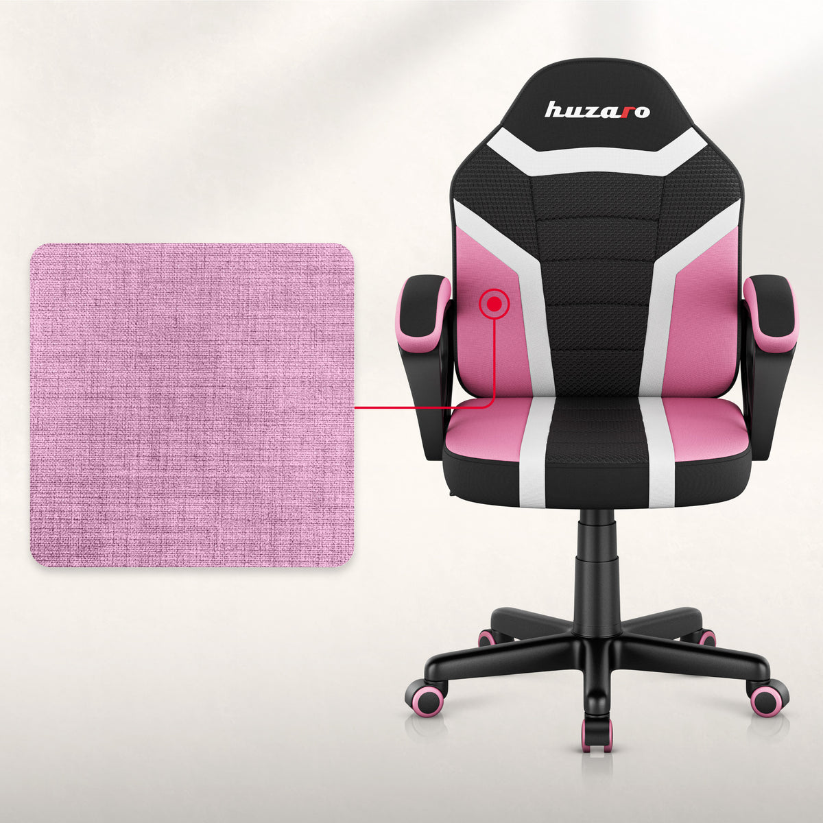 Gaming-Stuhl für Kinder HUZARO RANGER 1.0 Pink Mesh