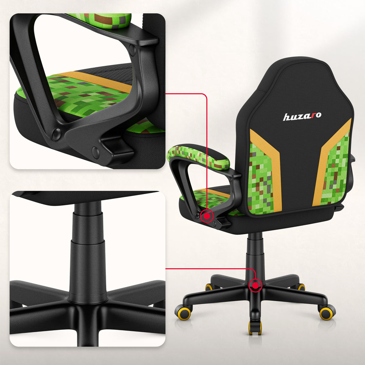 Gaming-Sessel für Kinder HUZARO RANGER 1.0 Pixel Mesh
