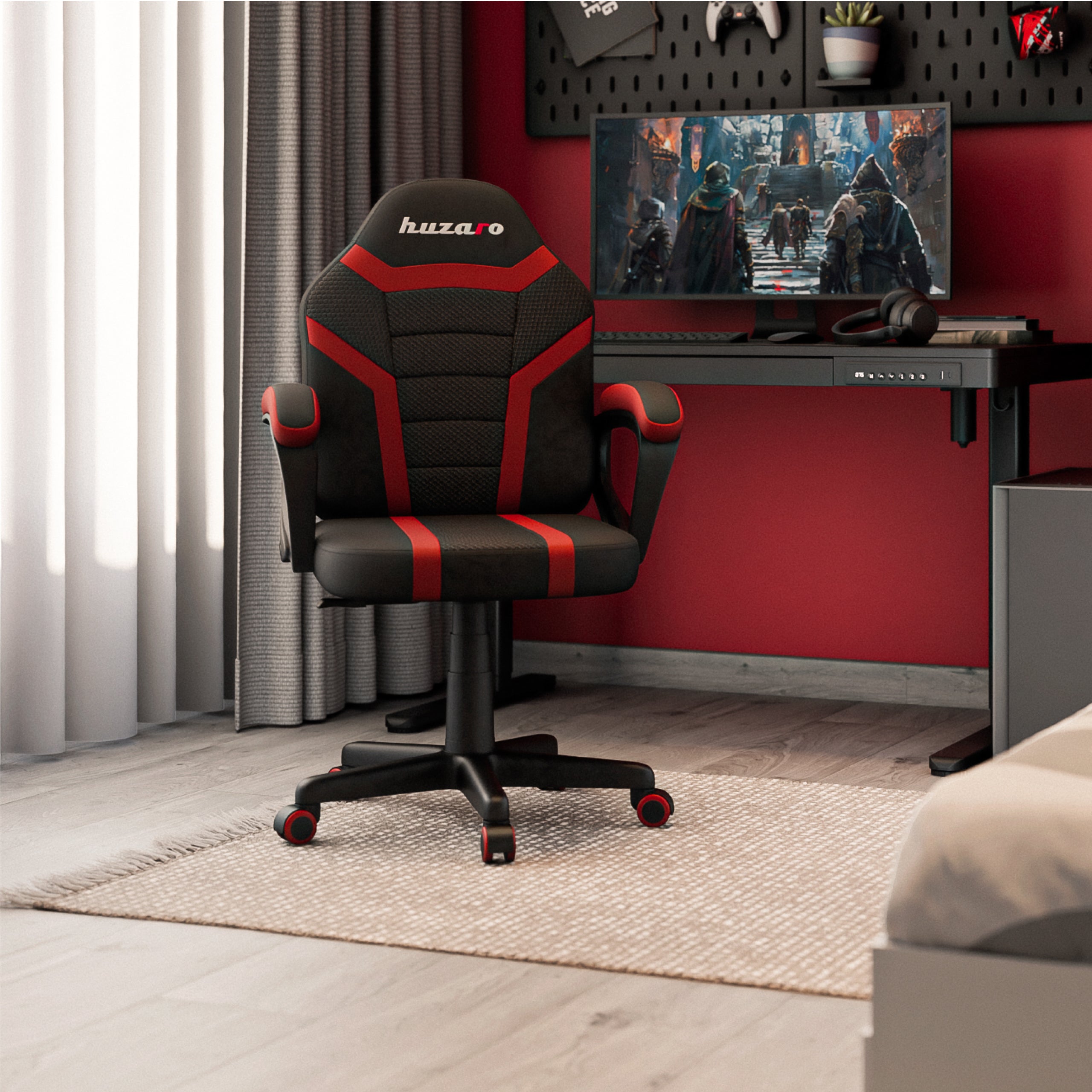 Gaming-Sessel für Kinder HUZARO RANGER 1.0 Red Mesh