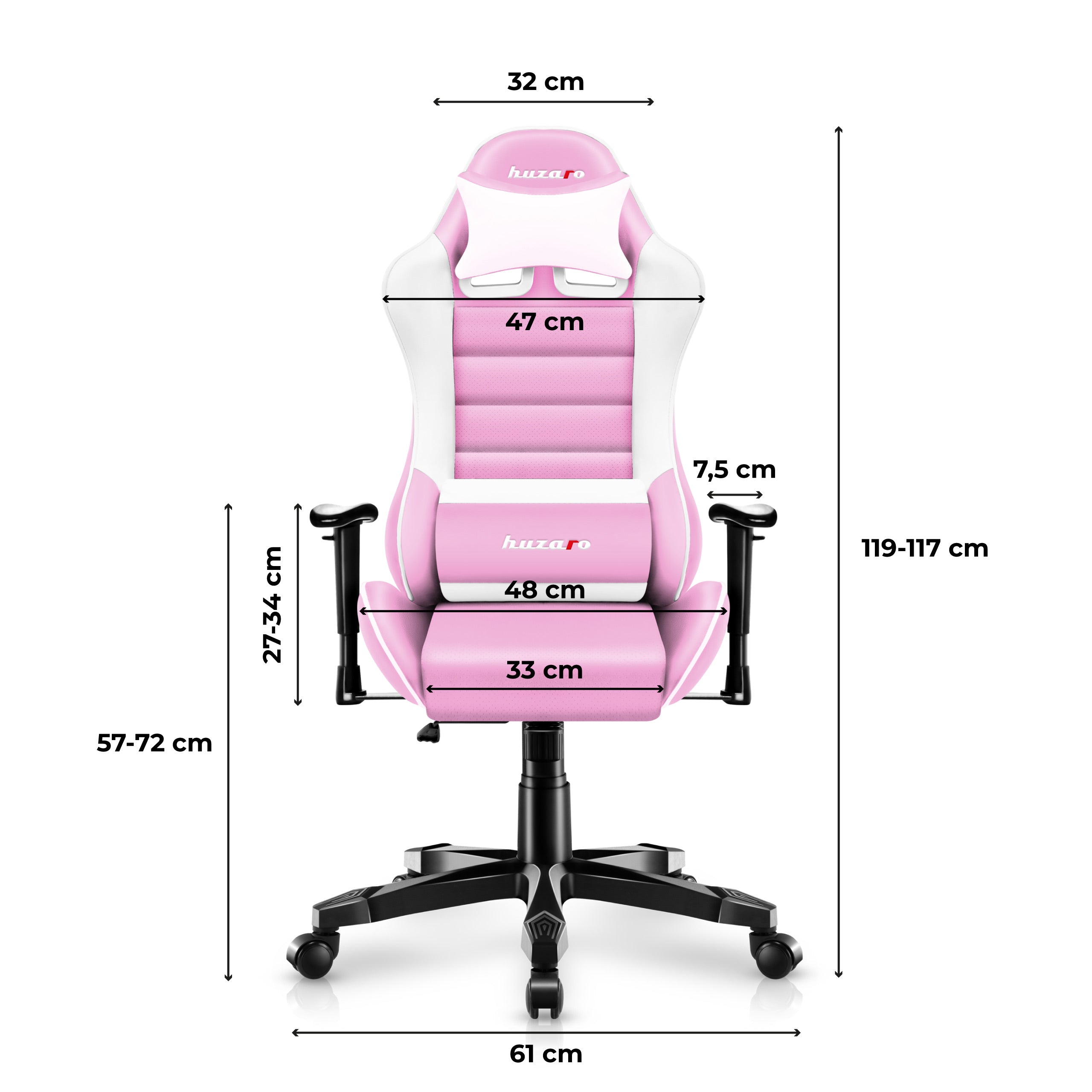 Gaming-Sessel für Kinder HUZARO RANGER 6.0 Pink