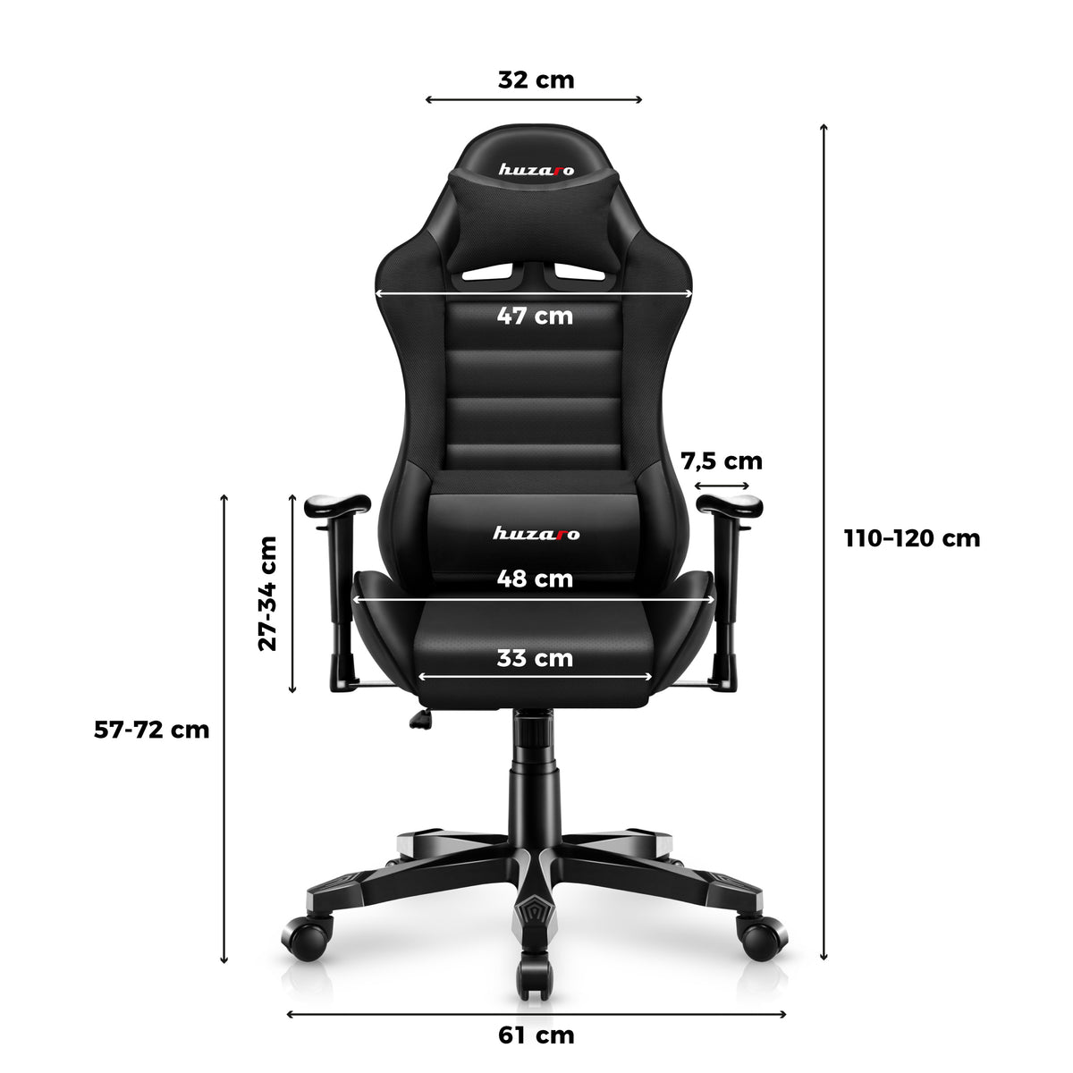 Gaming-Sessel für Kinder HUZARO RANGER 6.0 Black