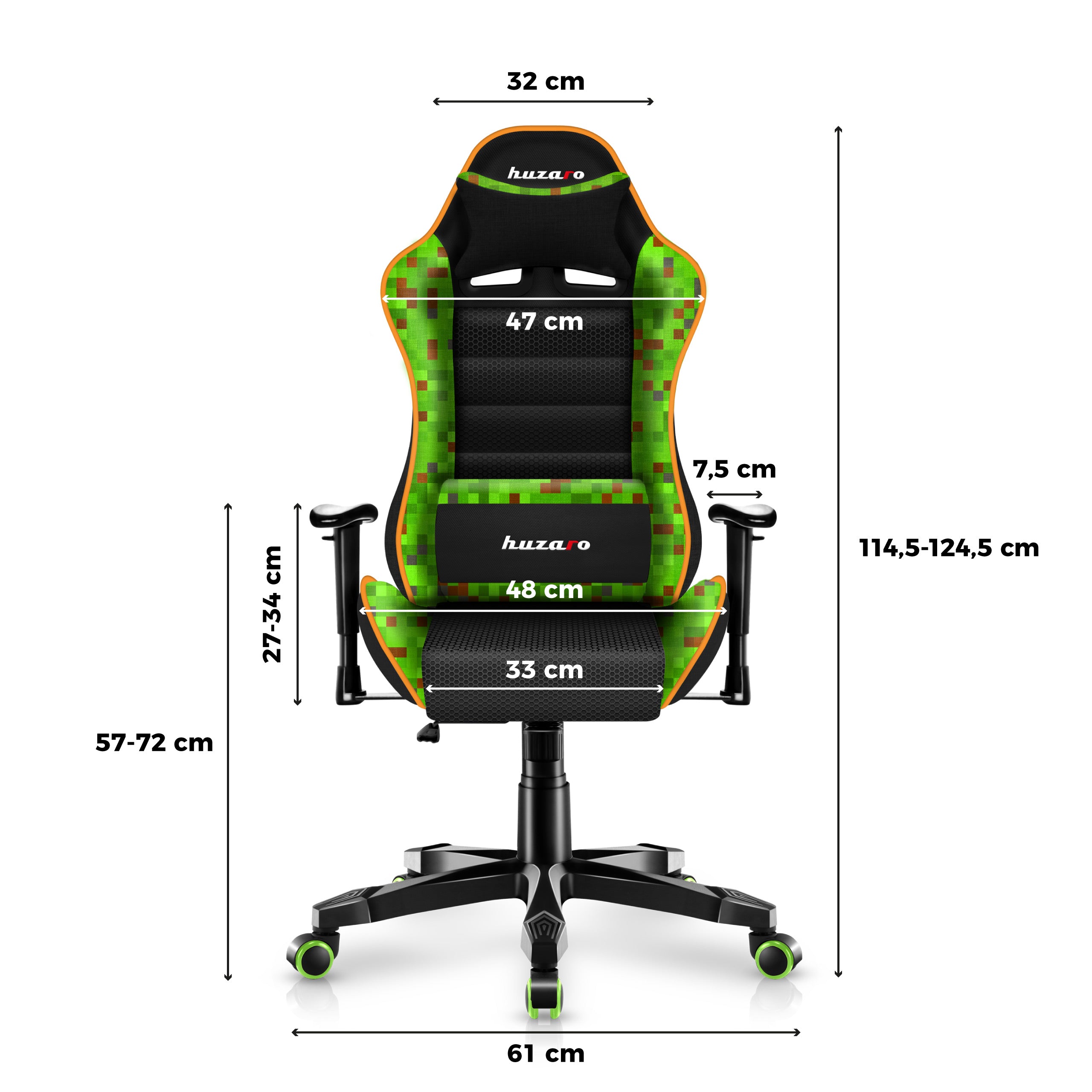 Gaming-Stuhl für Kinder HUZARO RANGER 6.0 Pixel Mesh