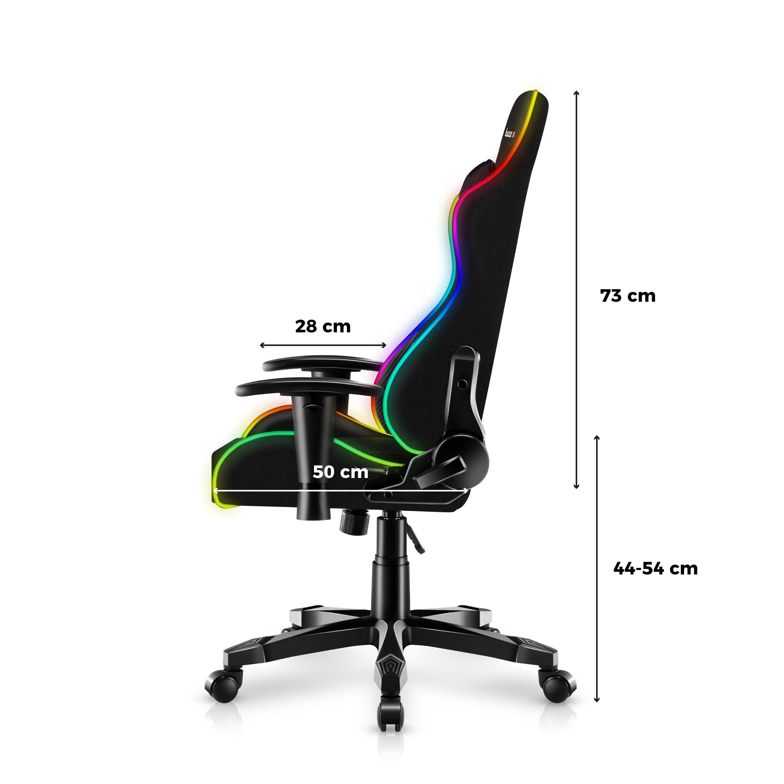 Gaming-Sessel für Kinder HUZARO RANGER 6.0 RGB Black Mesh