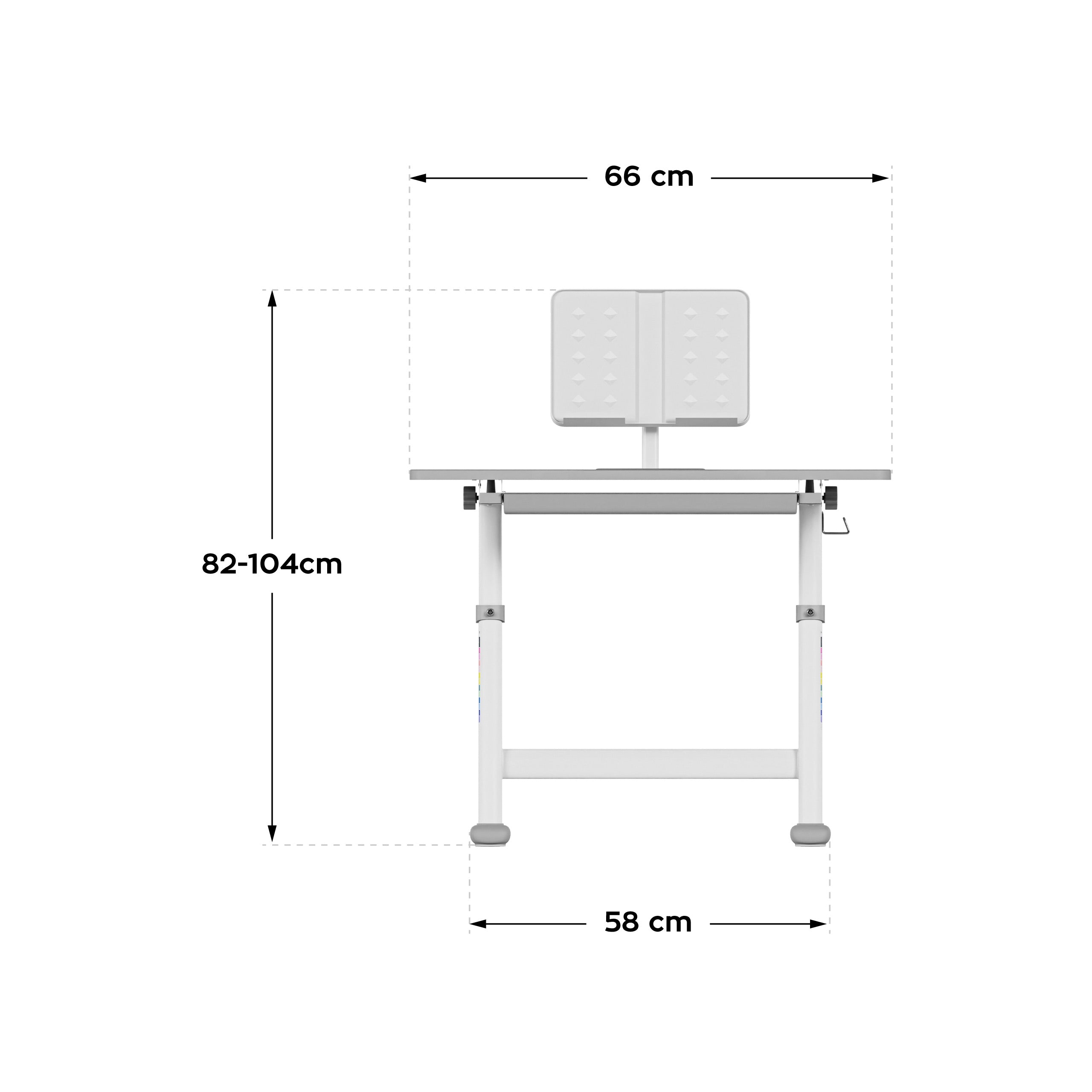 Ergonomischer Kinderschreibtisch Mark Adler Study 3.0 Grau 66 cm