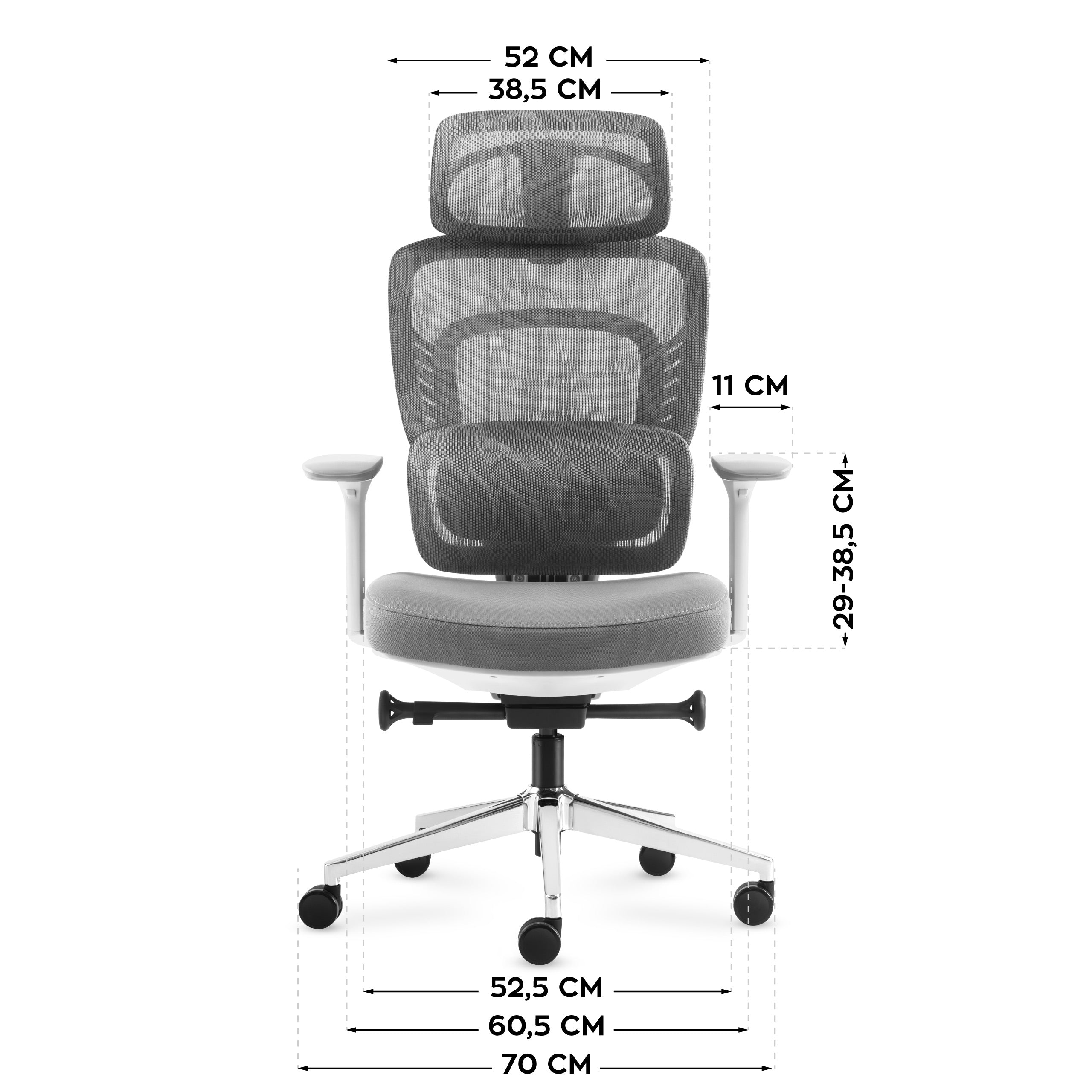 Bürostuhl mit Massagefunktion Mark Adler Visioner 6.1 Grey