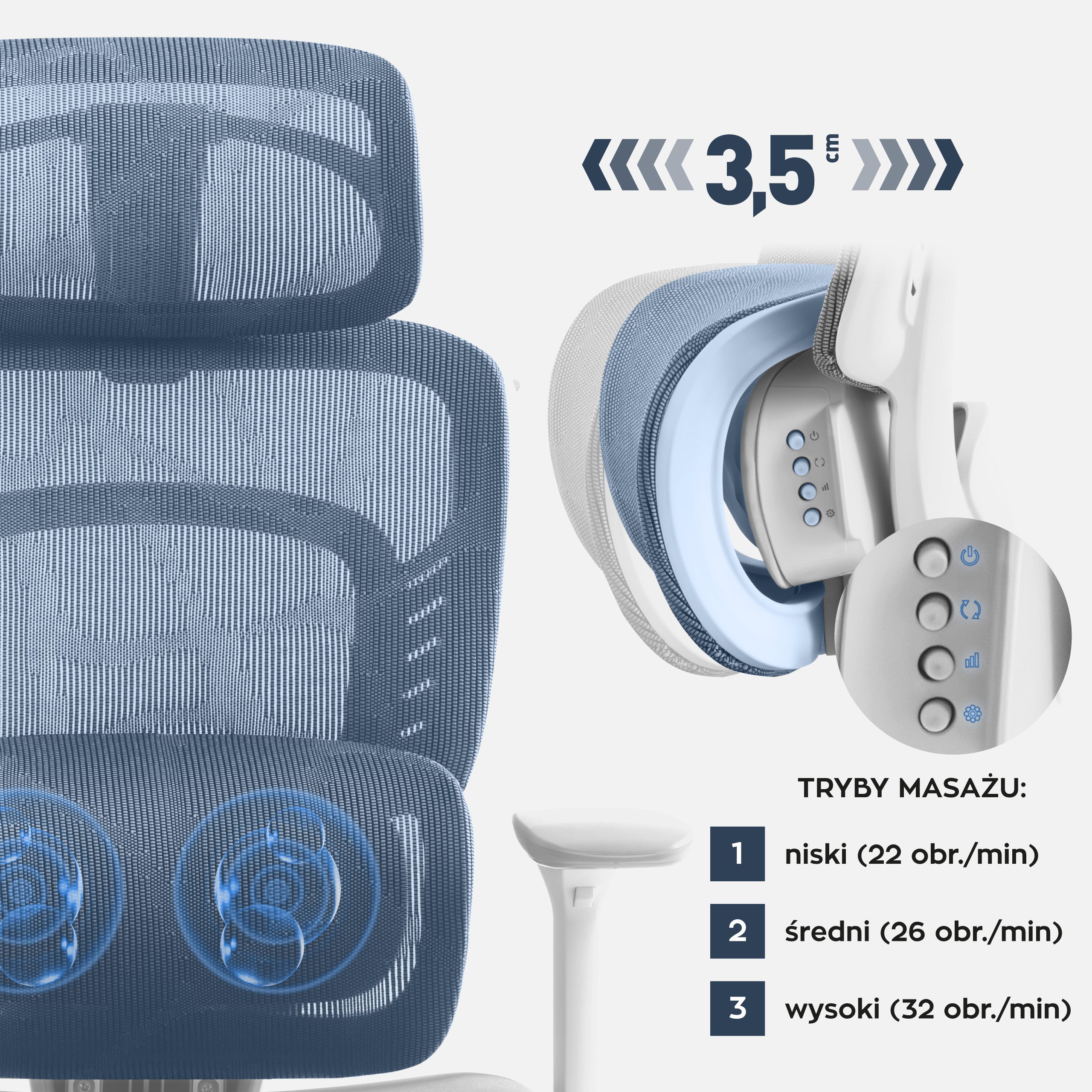 Bürostuhl mit Massagefunktion Mark Adler Visioner 6.1 Grey