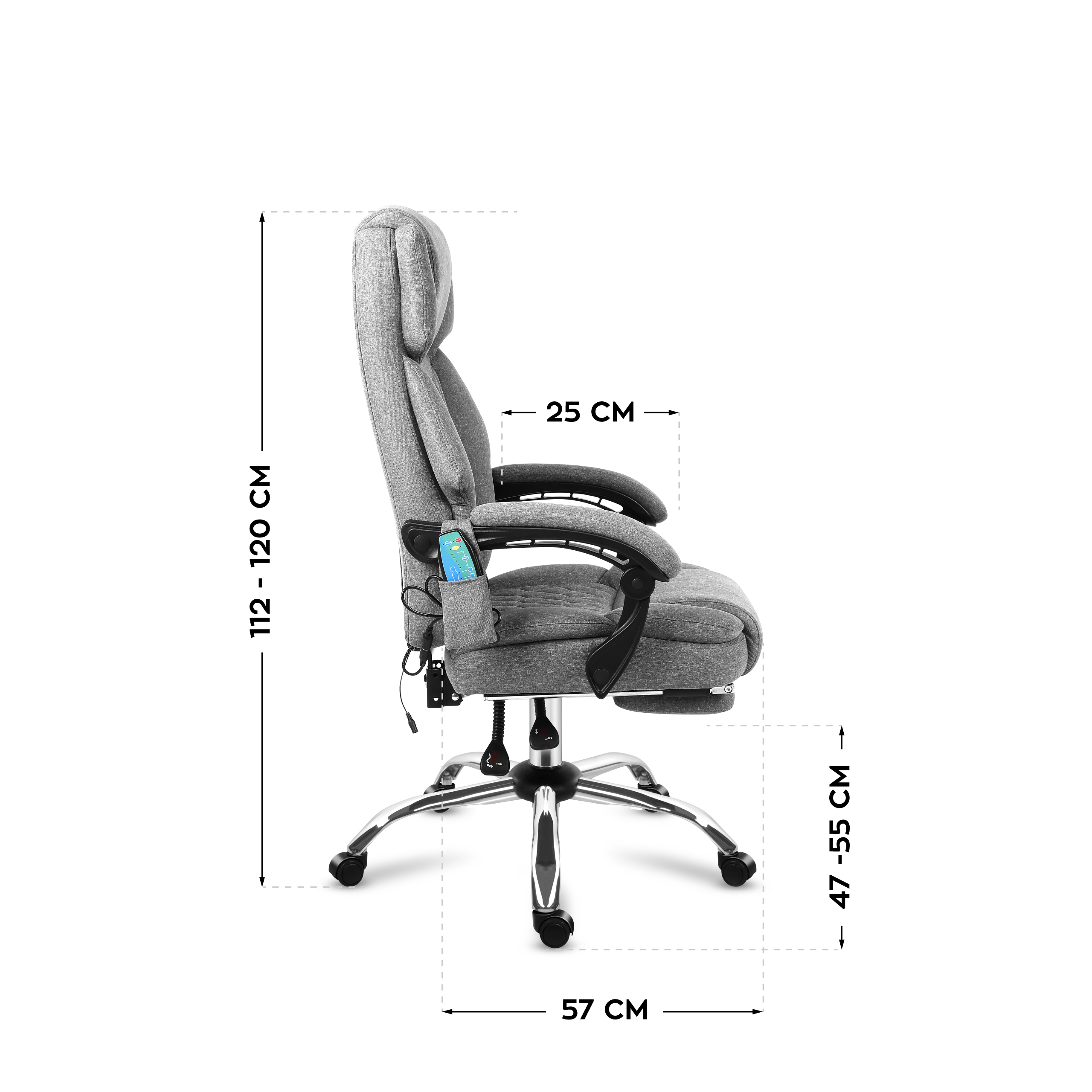 Wymiary fotela Mark Adler Boss 6.0