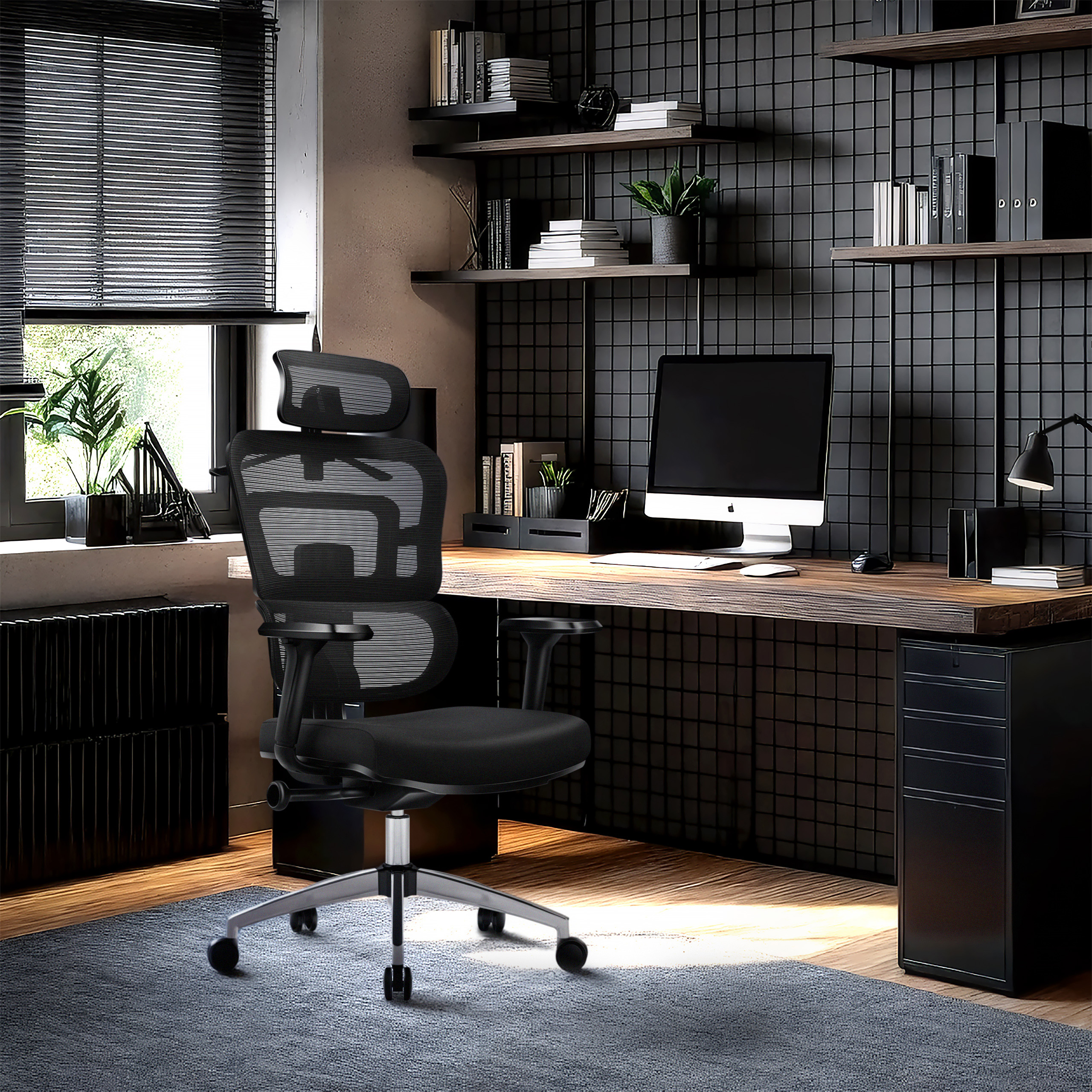 Lewy skos przodu fotela gamingowego Expert 4.9 Black