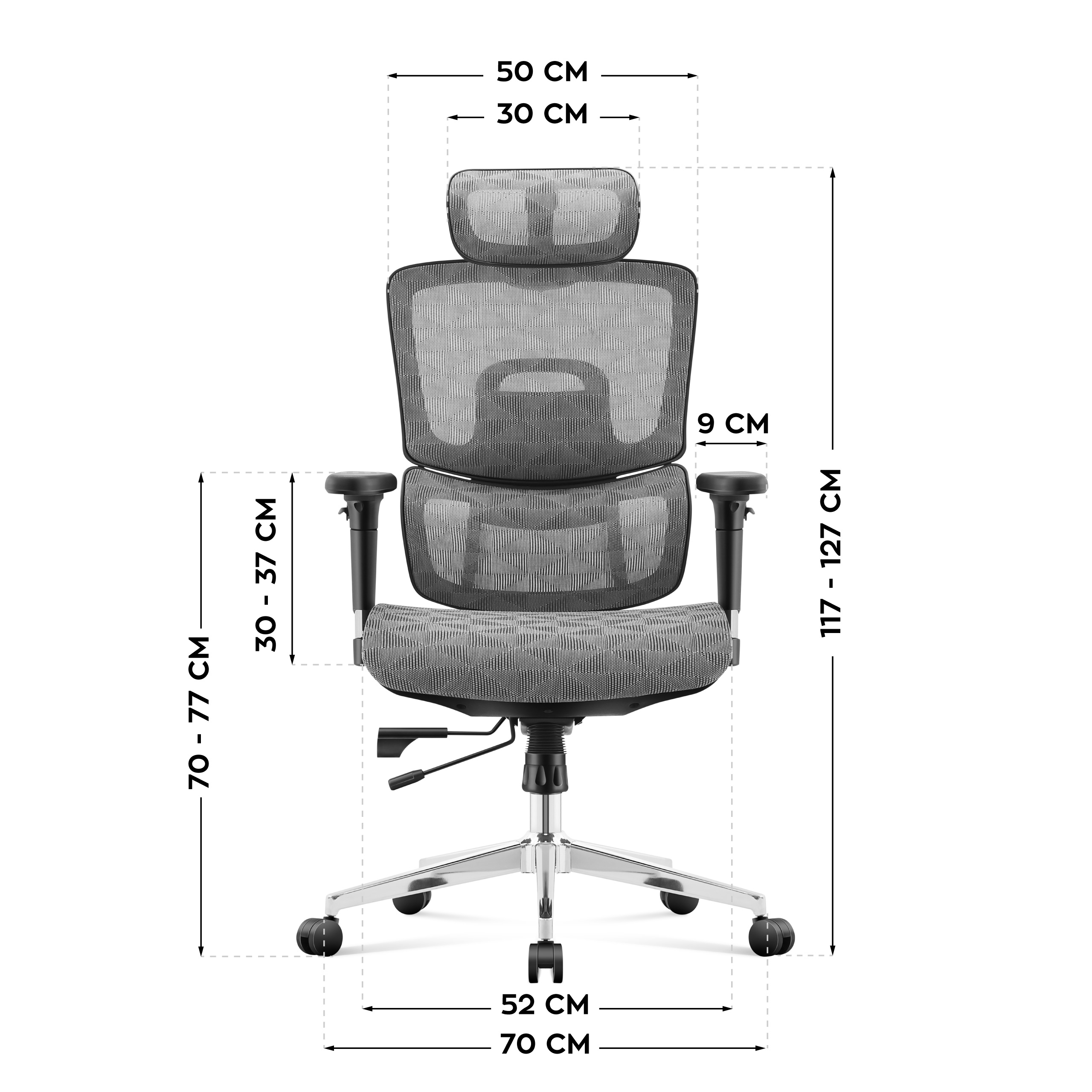 Wymiary fotela Expert 8.0
