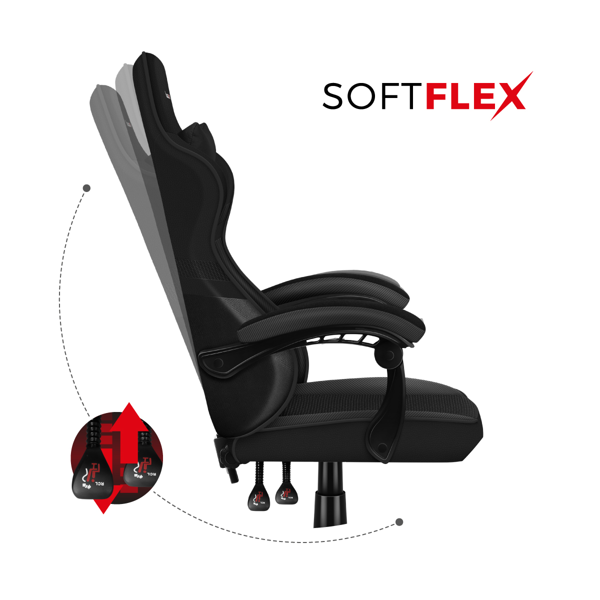 Fotel gamingowy Huzaro Force 4.4 z funkcją Softlex