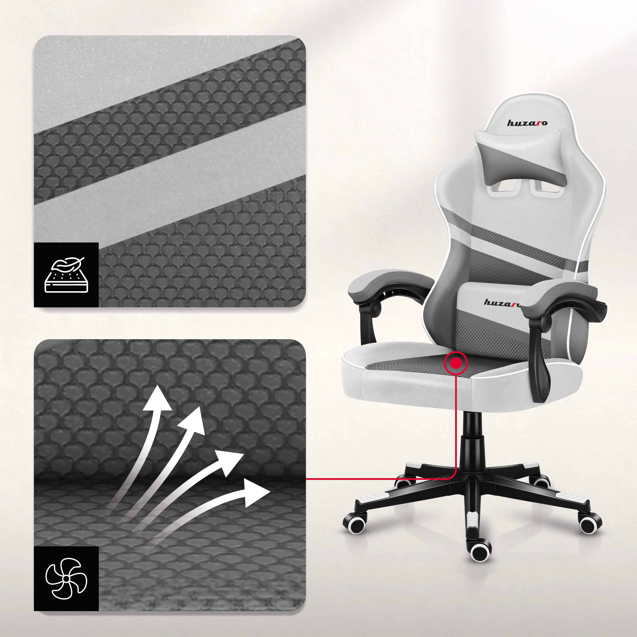 Fotel Huzaro Force 4.4 materiały