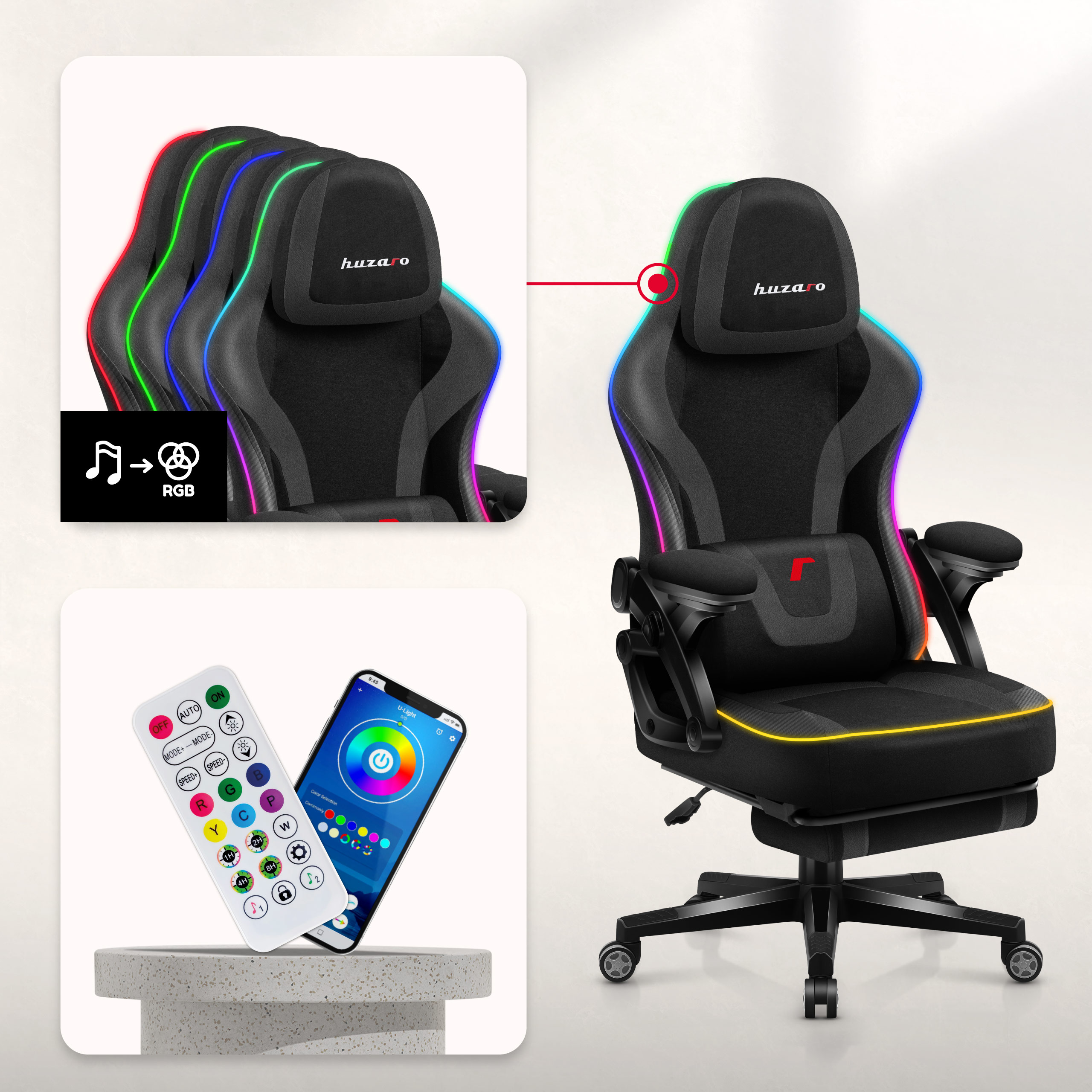 Slider fotel Force 4.6 Black RGB
