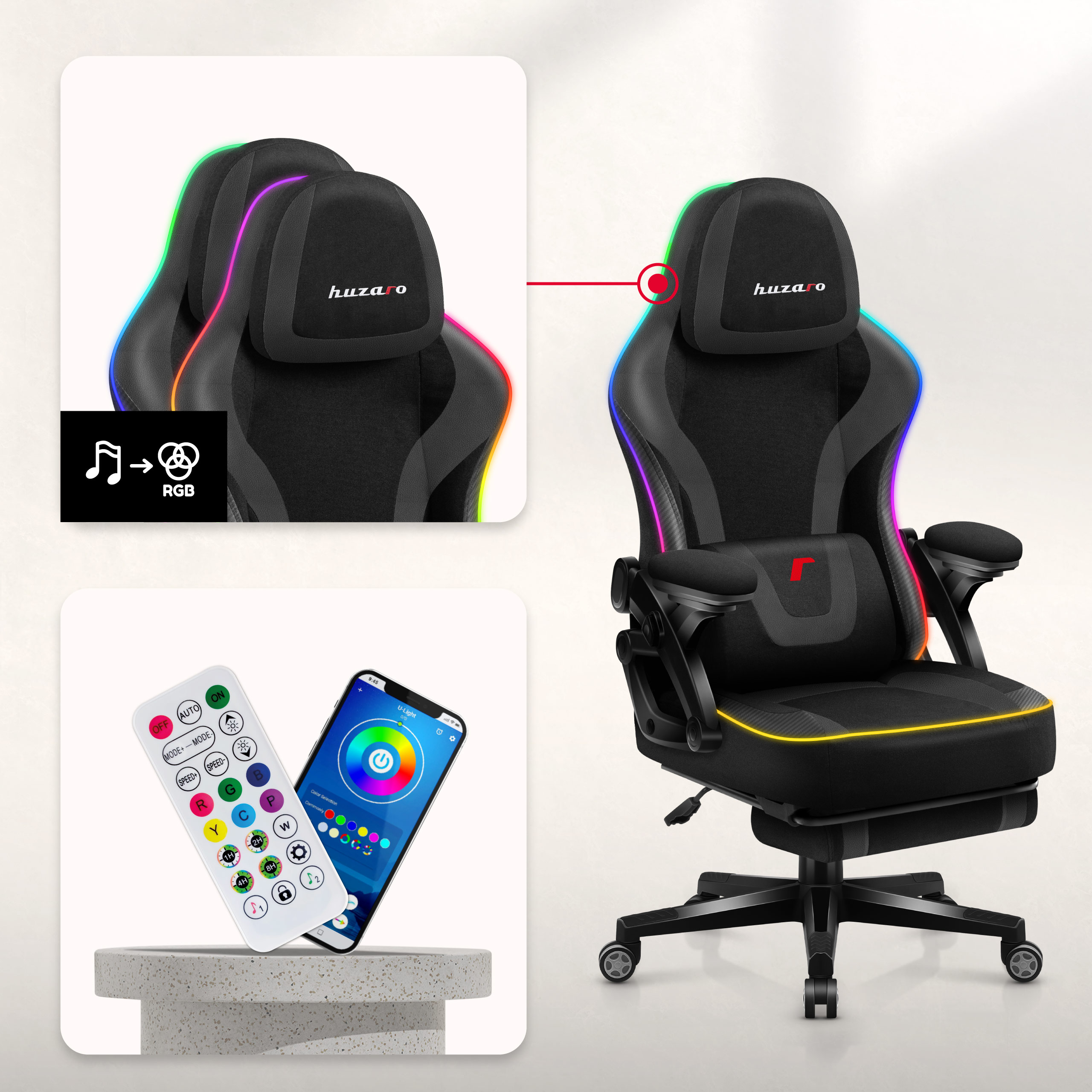 Slider fotel Force 4.6 Black RGB