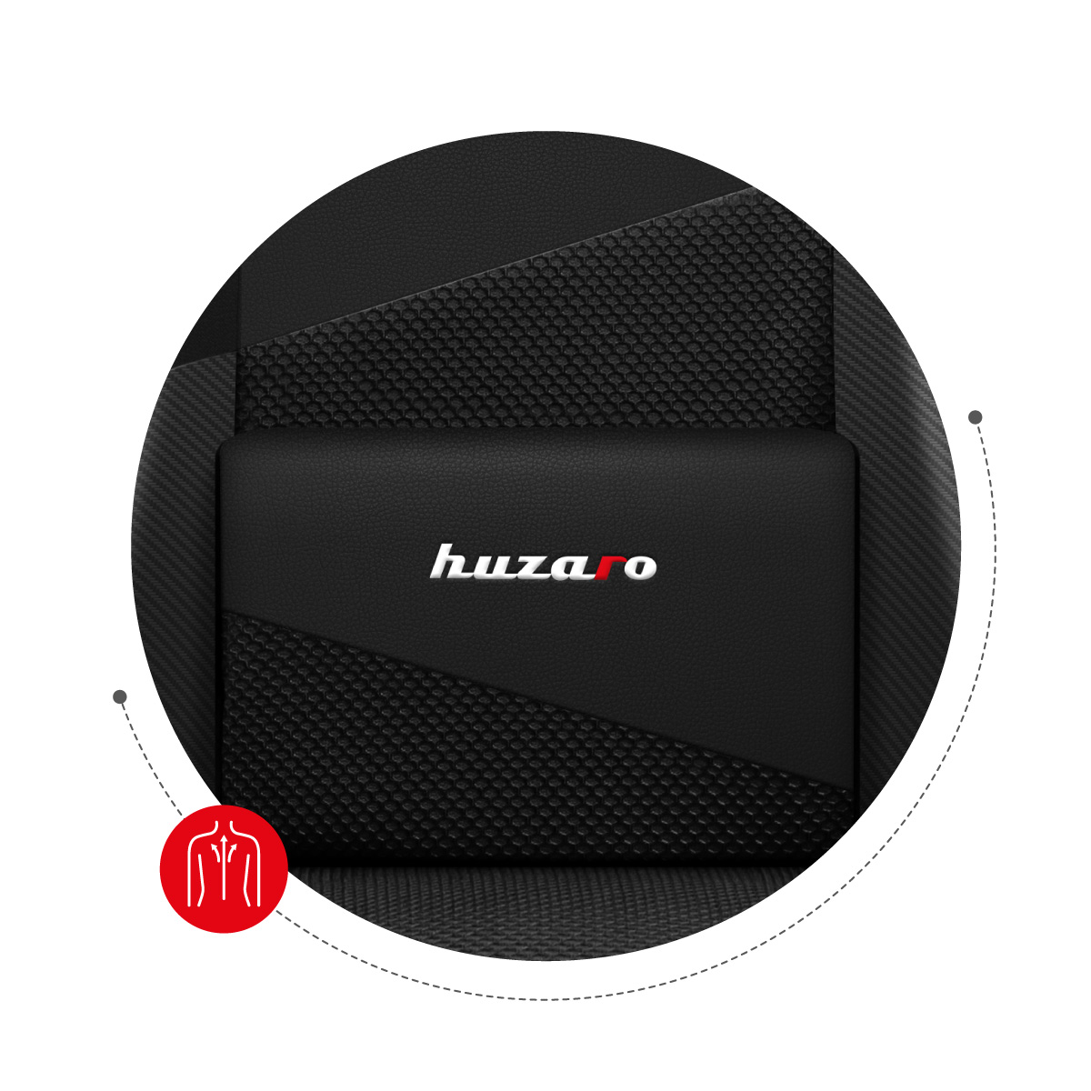 Poduszka lędźwiowa do fotela dla gracza Huzaro Force 6.2 White RGB