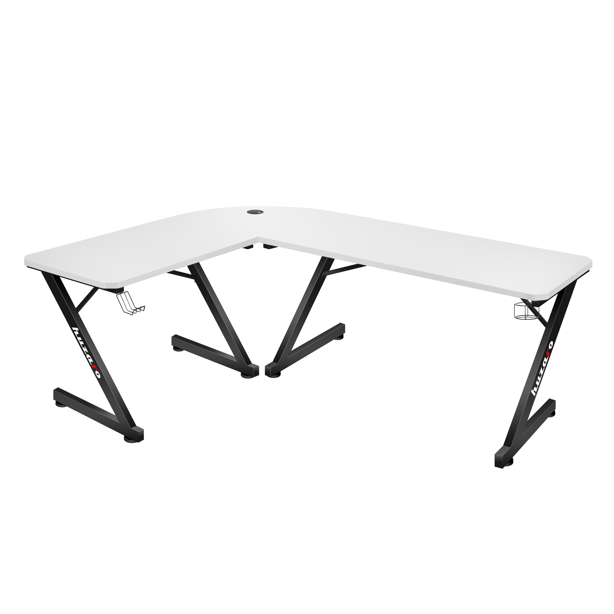 Biurko gamingowe Huzaro Hero 7.0 White front