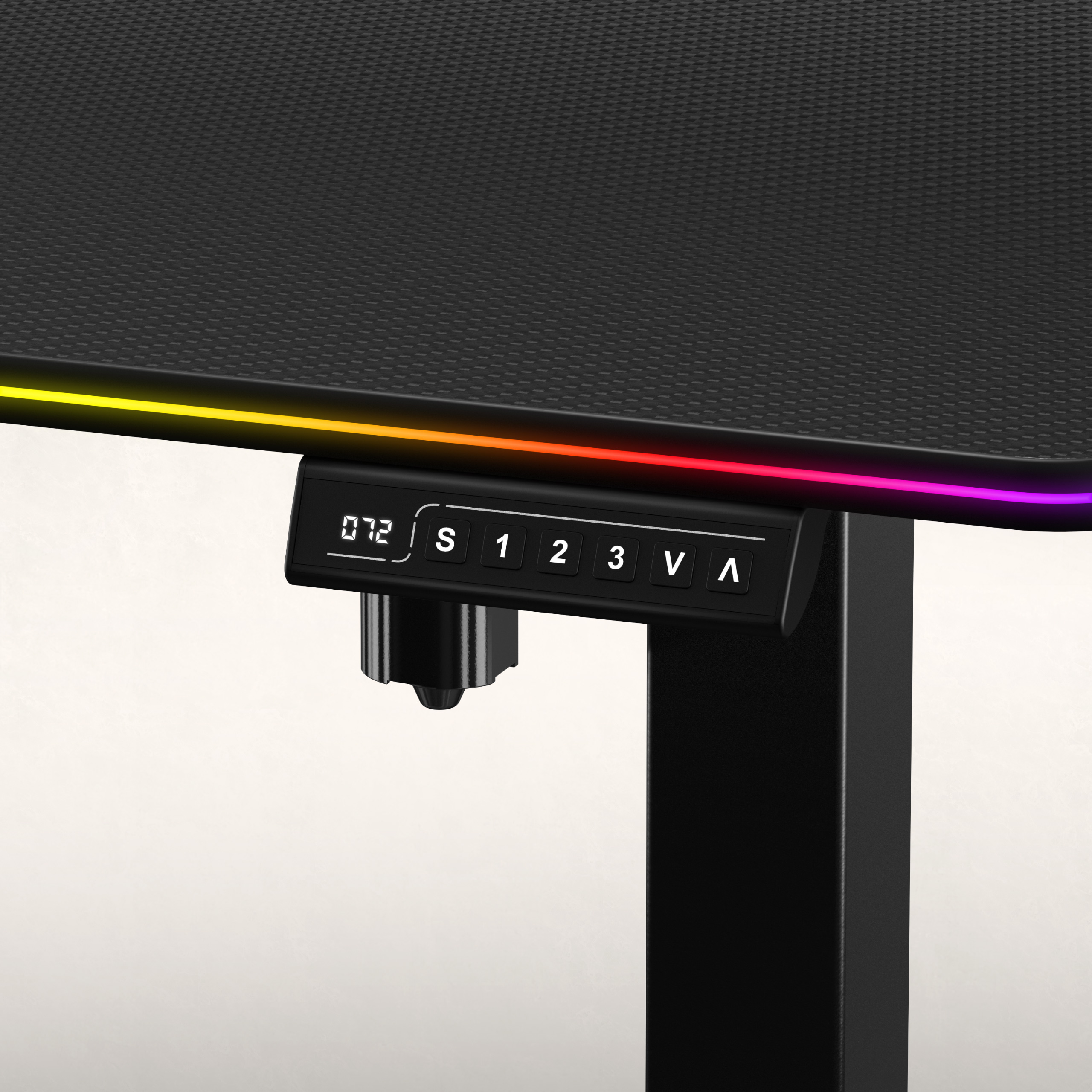 Intuicyjny panel sterowania biurkiem w Huzaro Hero 8.2 RGB