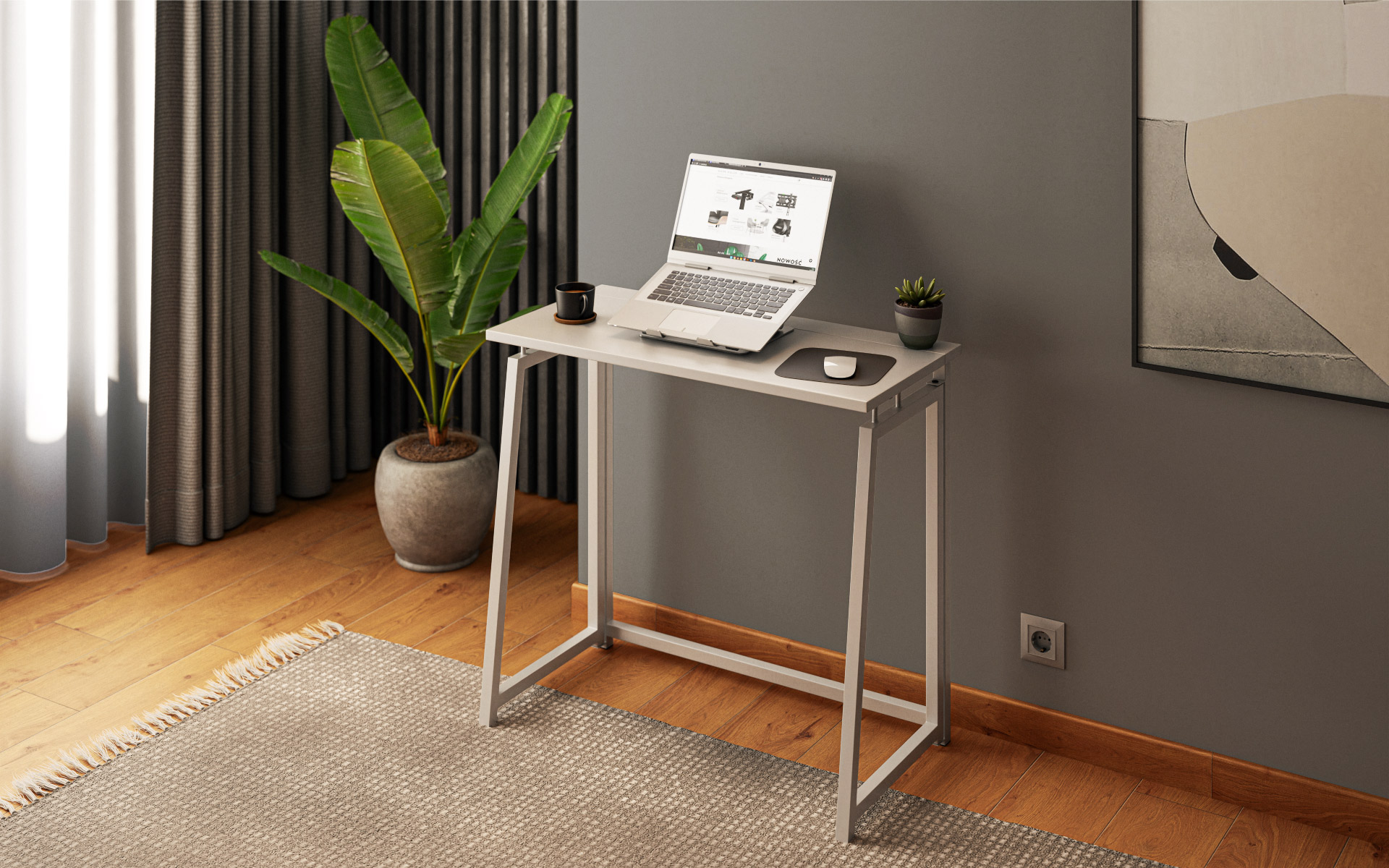 Biurko składane Leader 1.5 wizualizacja