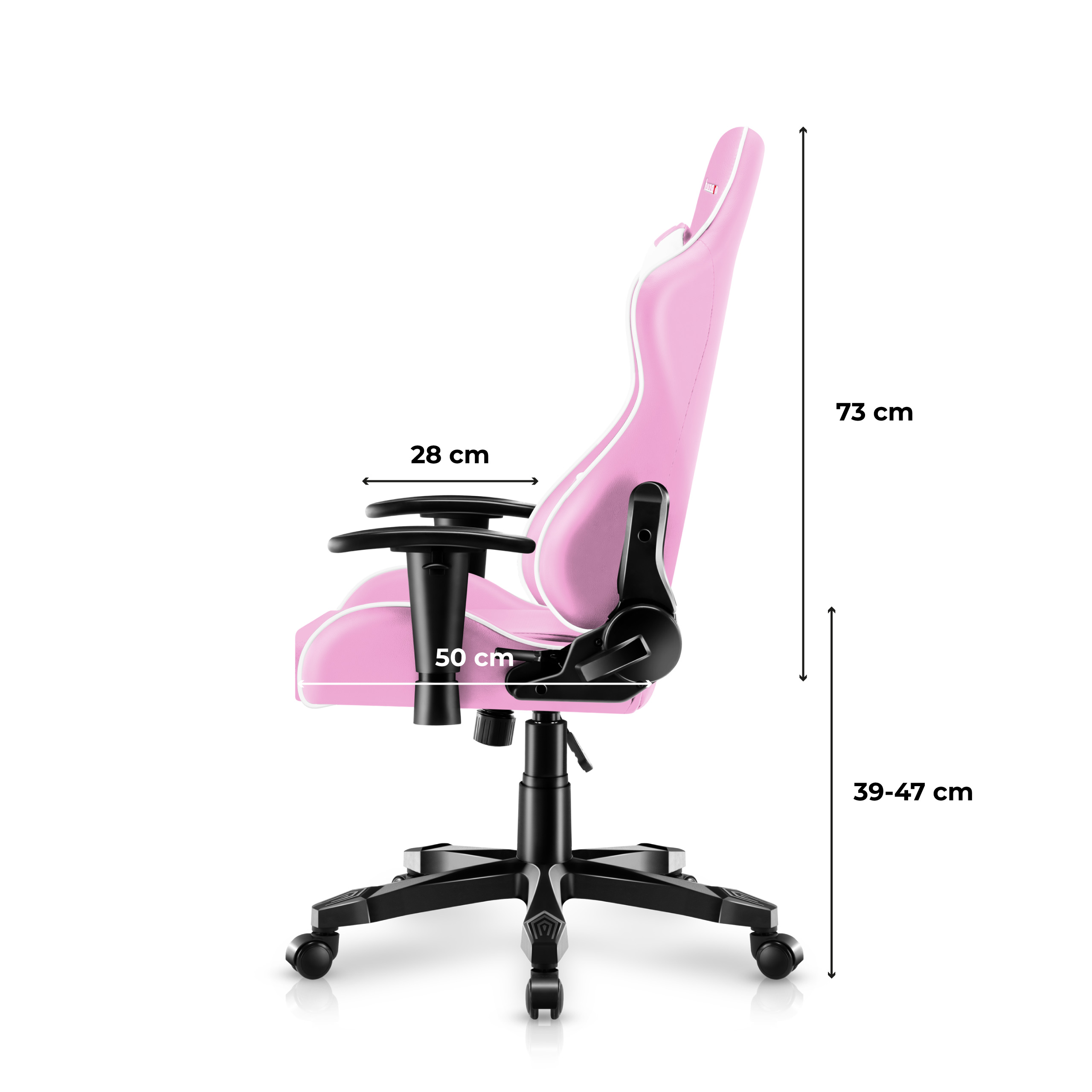 Wymiary fotela Huzaro Ranger 6.0 Pink