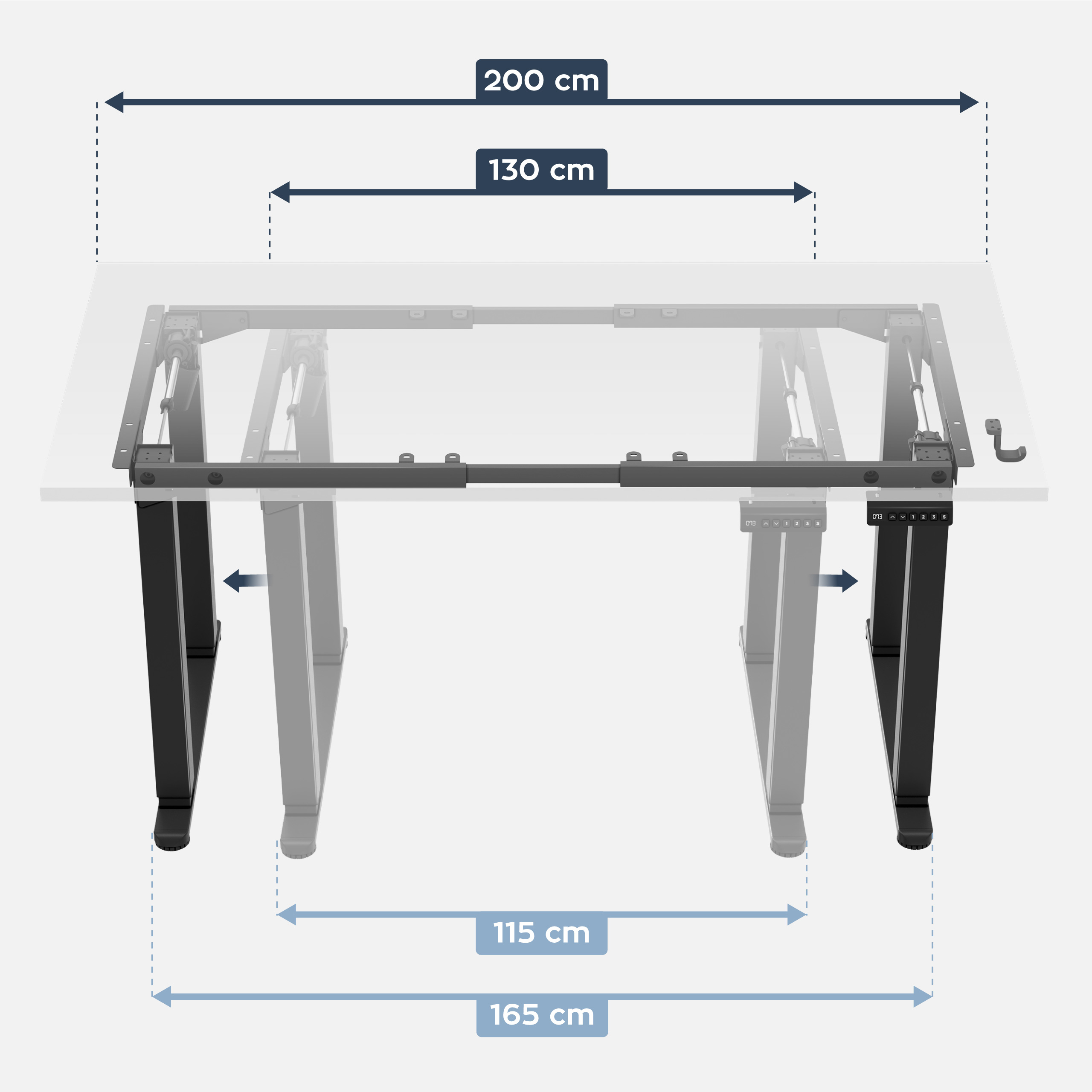 Elektryczny stelaż Marka Adler Xeno 5.0 szerokość