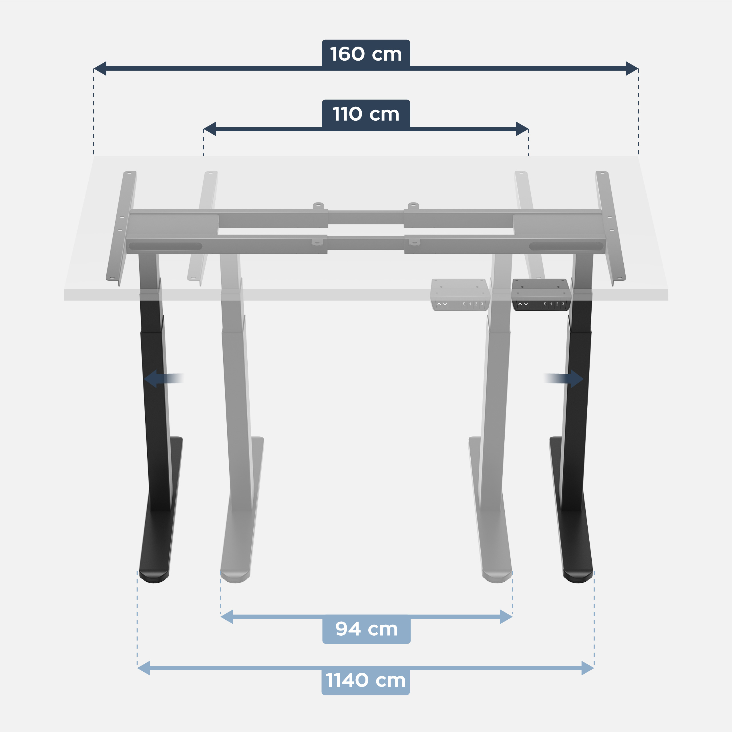 Dwa uchwyty w stelażu Xeno 6.0