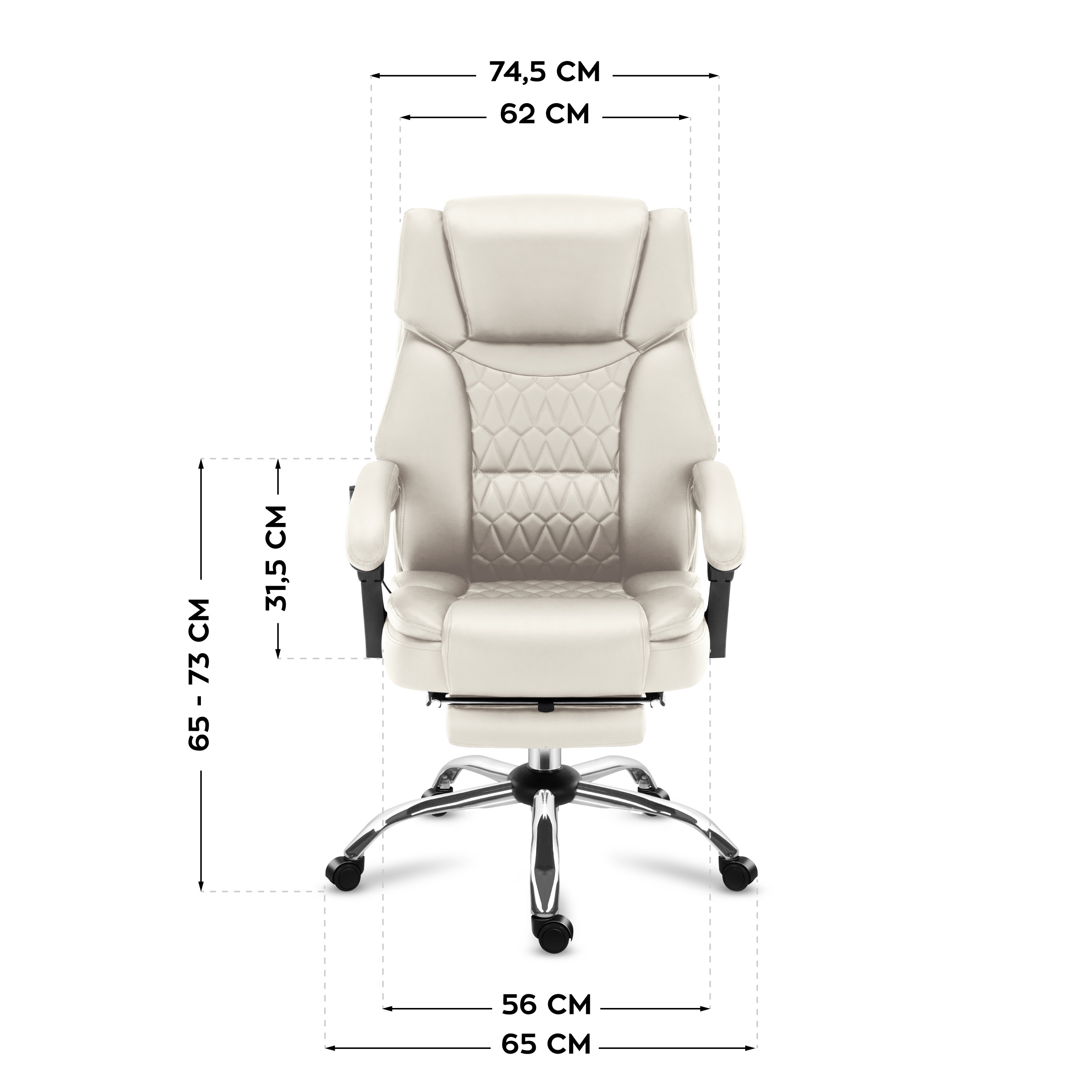 Wymiary fotela Boss 6.0 bok