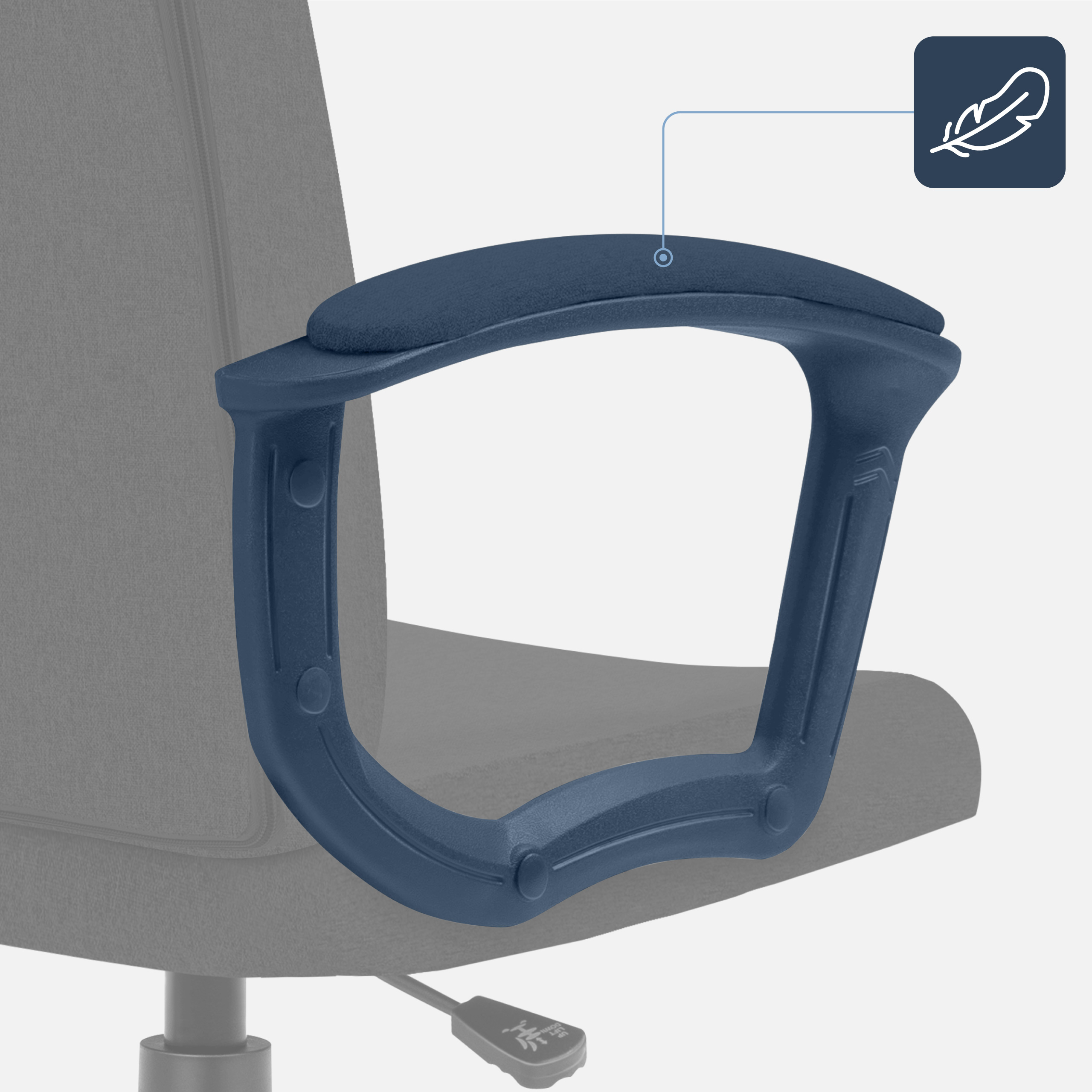 Miękkie podłokietniki fotela biurowego Boss 2.5 Black