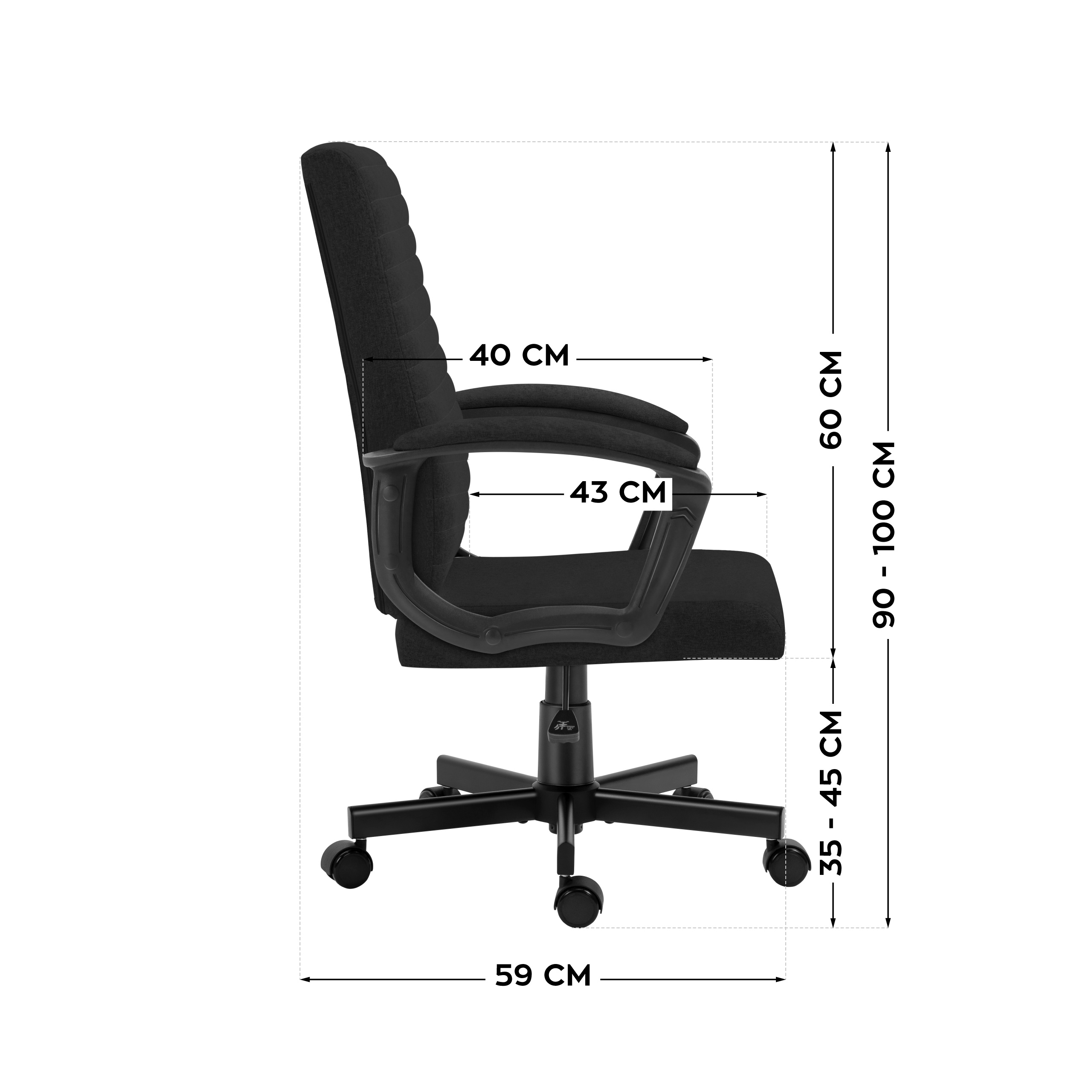 Wymiary fotela Mark Adler Boss 2.5 Black