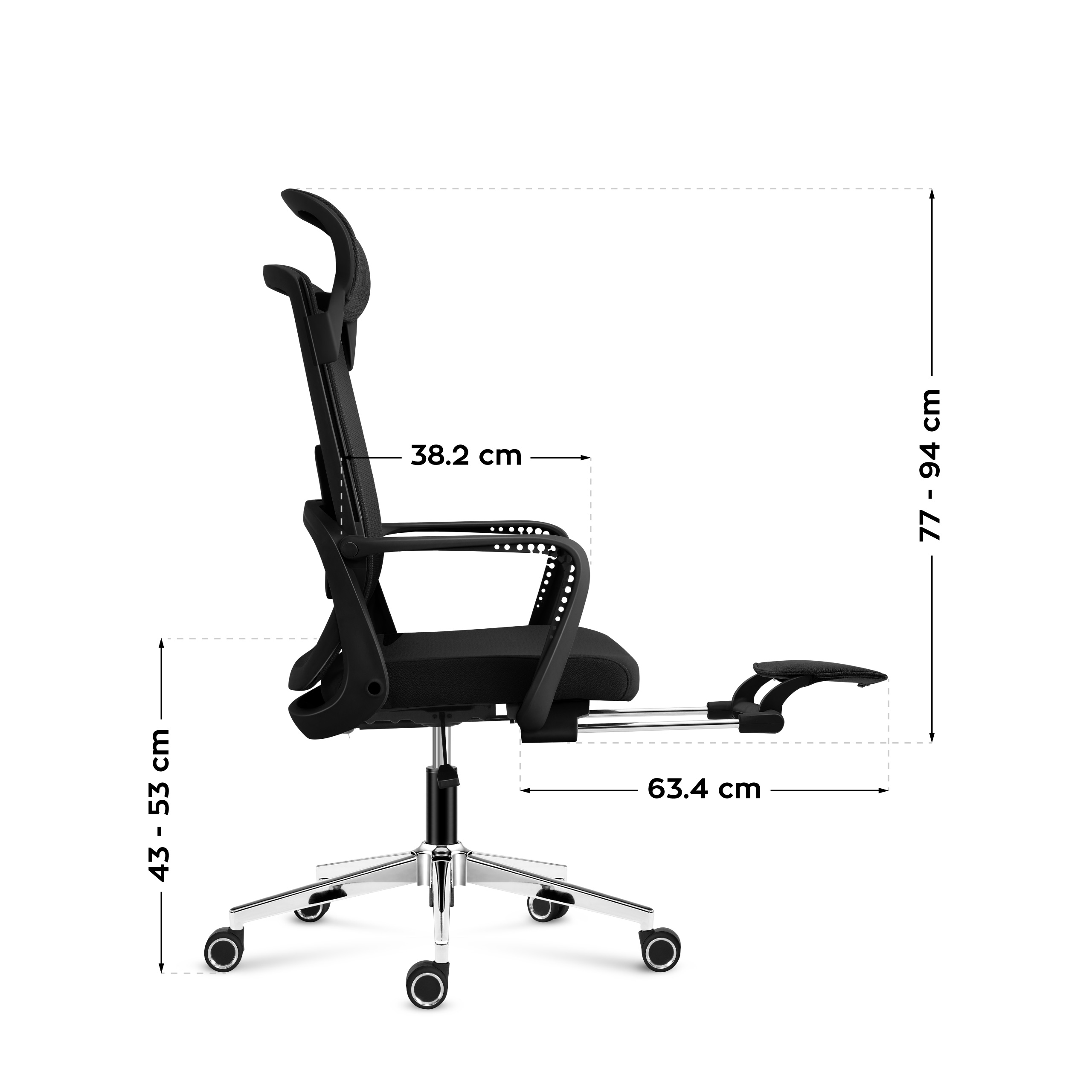 Wymiary fotela Huzaro Manager 3.6