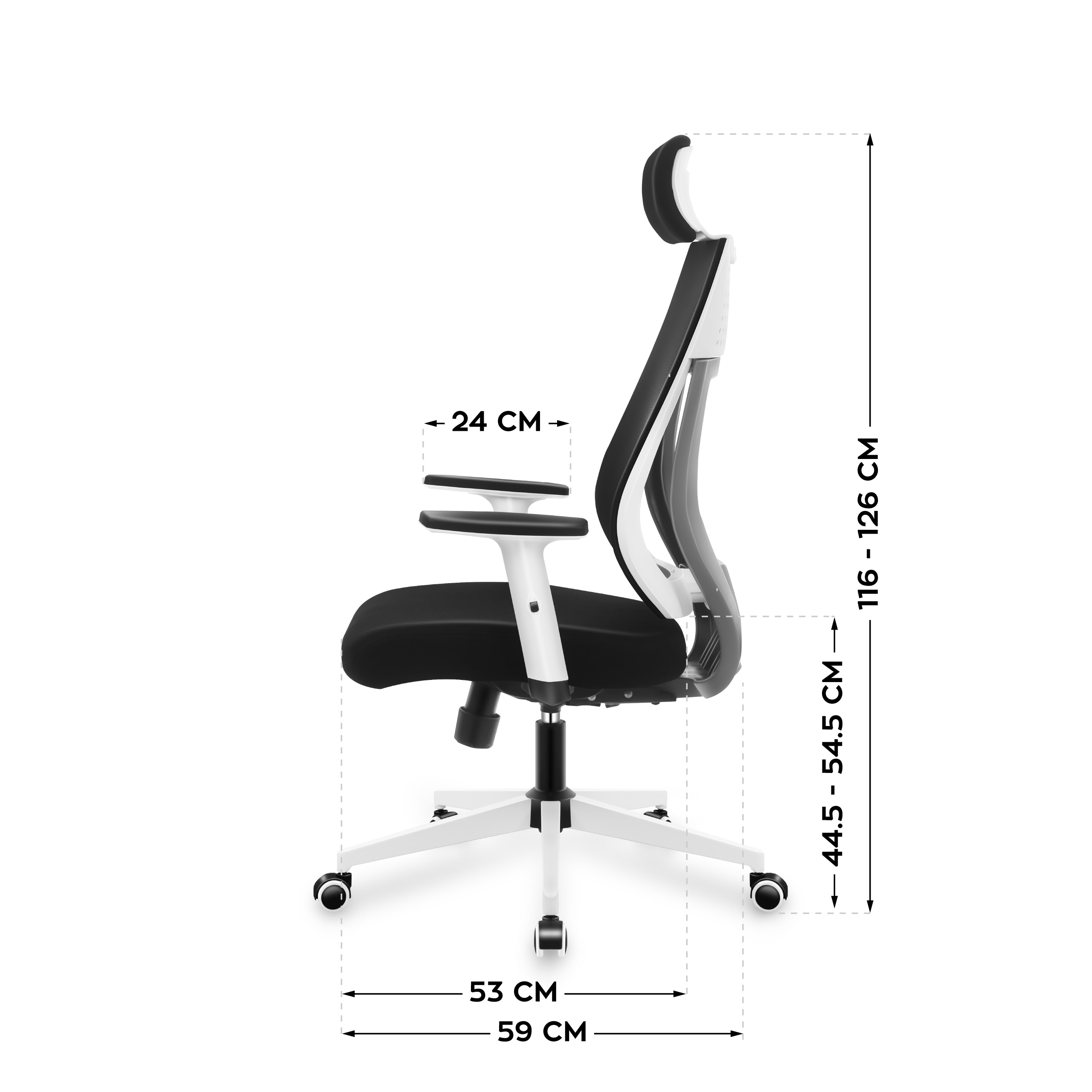 Wymiary fotela Mark Adler Manager 3.9 Black