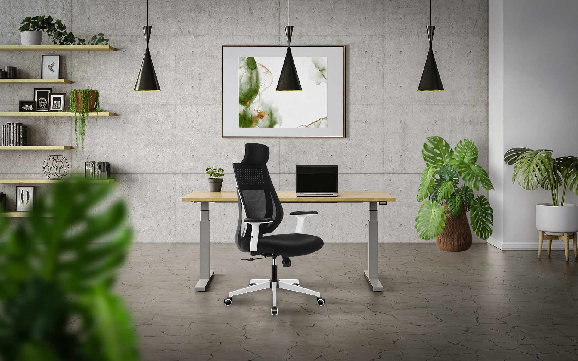 Przód fotela biurowego Manager 3.9 Black