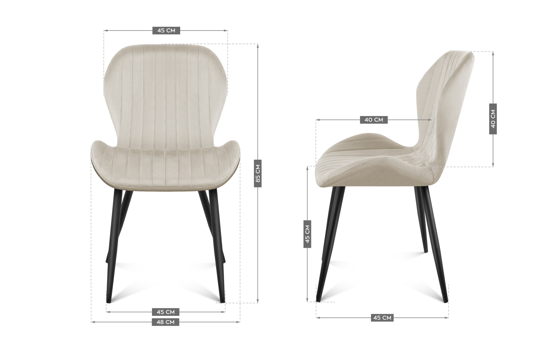 Wymiary fotela Mark Adler Prince 2.0 grey