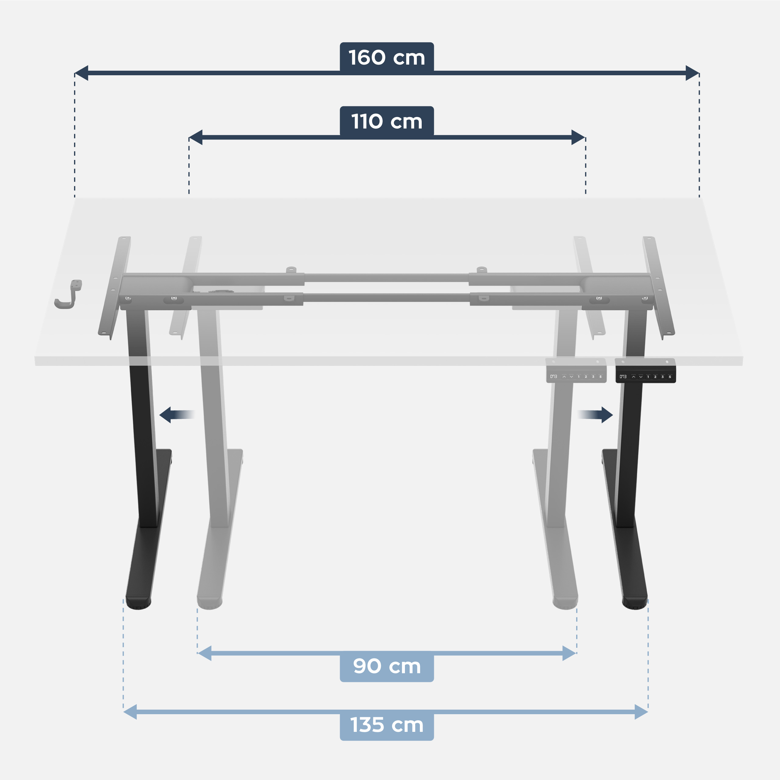 Możliwość rozsunięcia stelaż Xeno 4.5